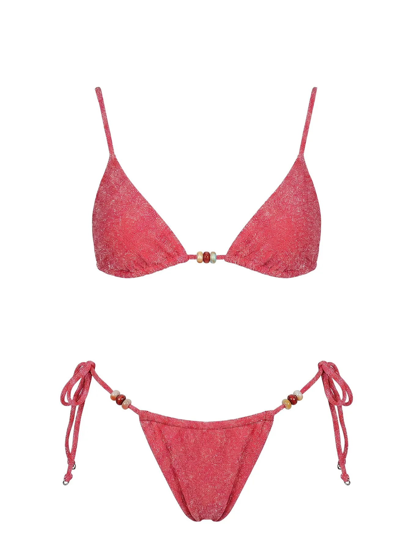 Ellery Triangle Bikini Top Red Shimmer sold by Princess Polly product image thumbnail 5