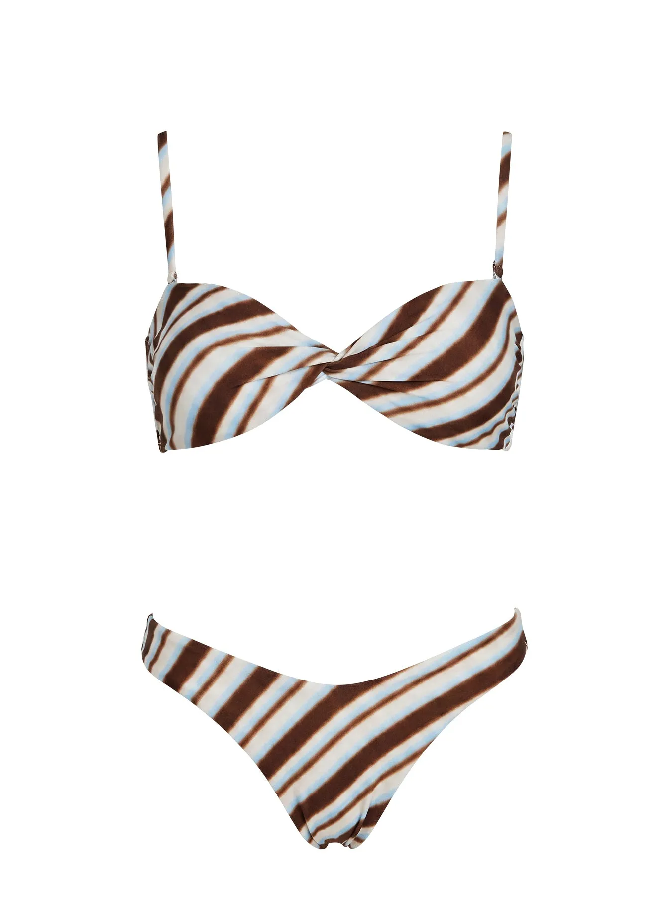 Amplitude Bikini Top Blue Multi Stripe sold by Princess Polly product image thumbnail 5