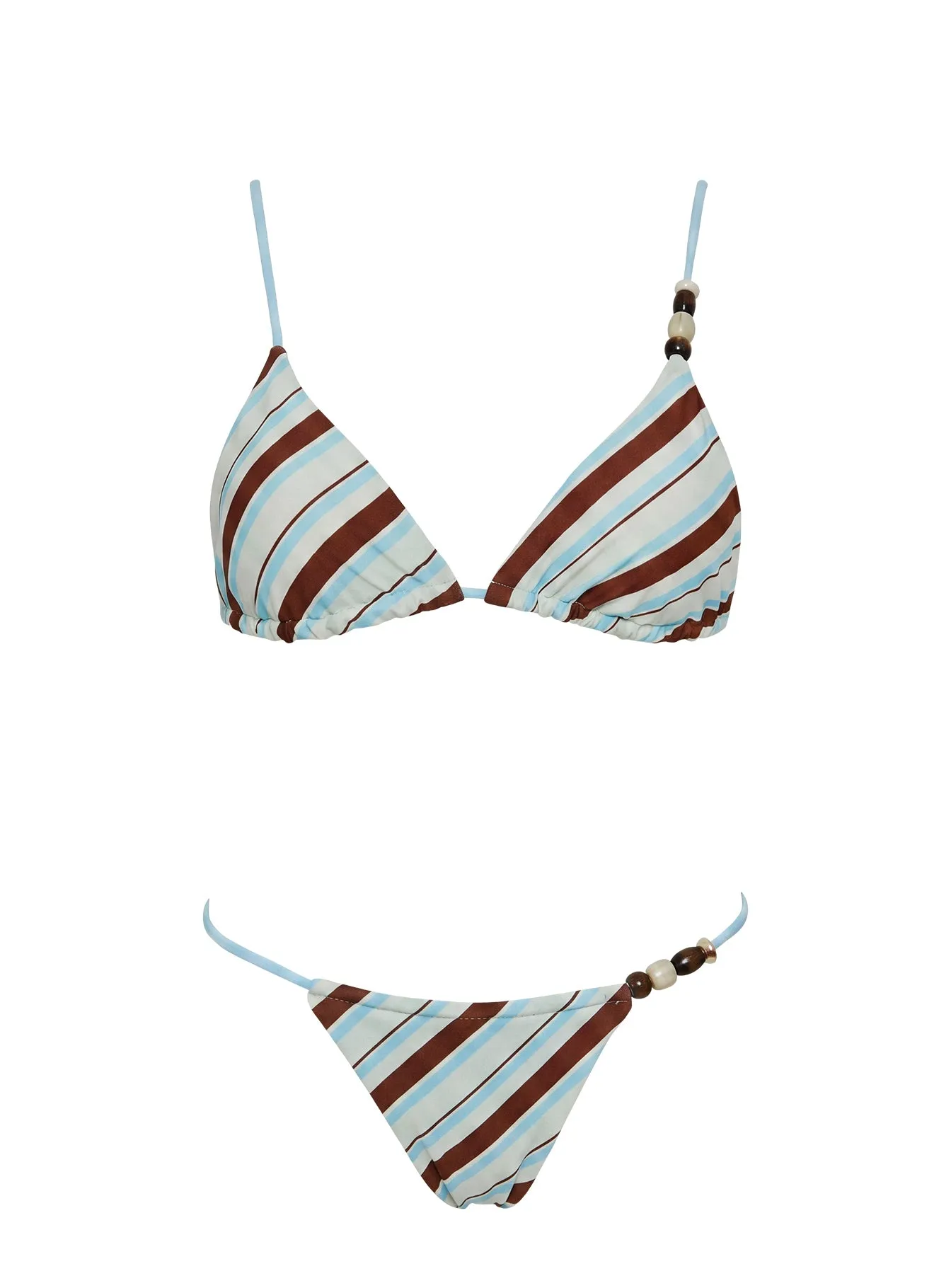 Wildfire Waves Beaded Bikini Bottoms Blue Multi Stripe sold by Princess Polly product image thumbnail 5