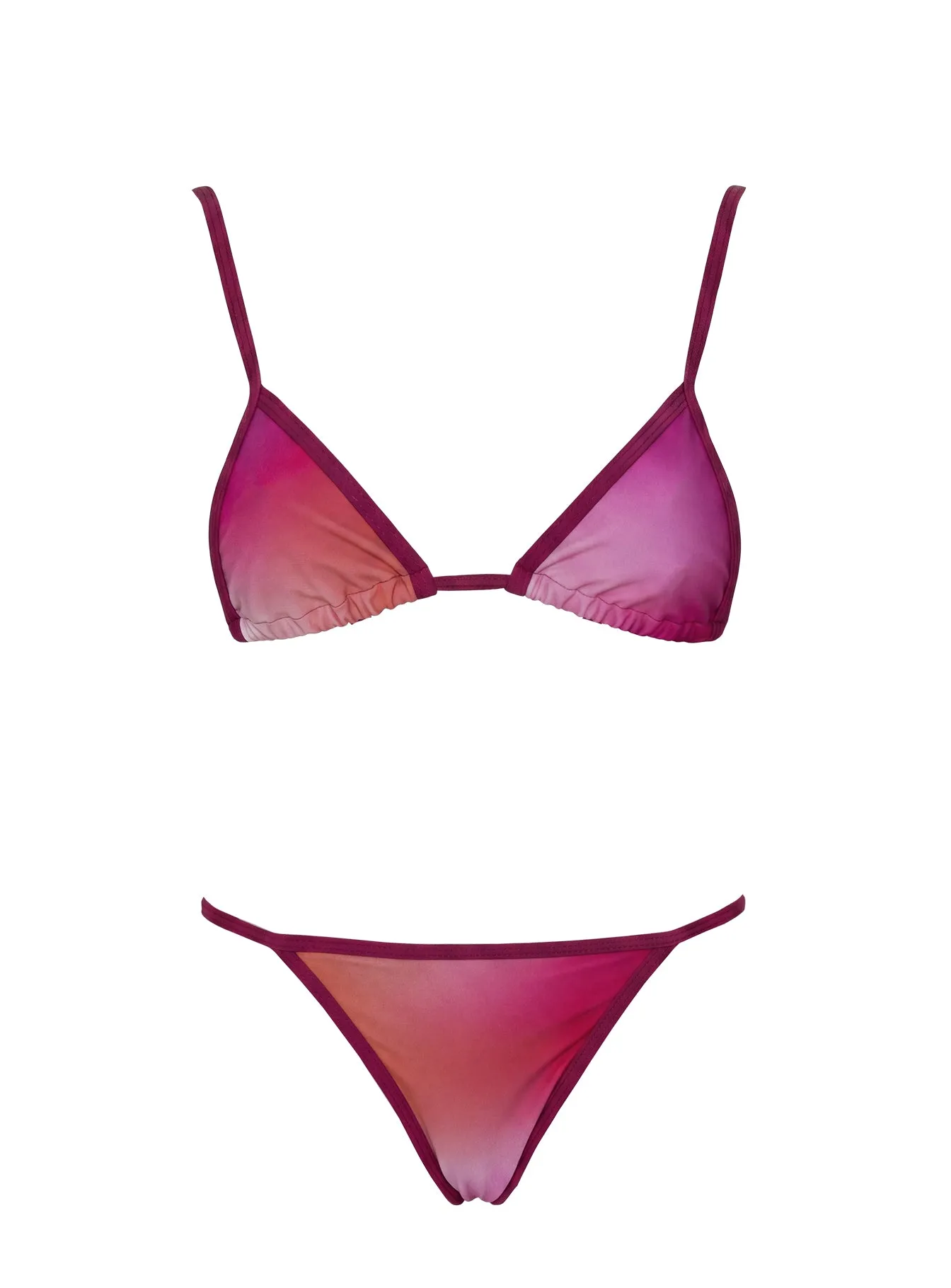 Beasley Triangle Bikini Top Pink Ombre sold by Princess Polly product image thumbnail 5