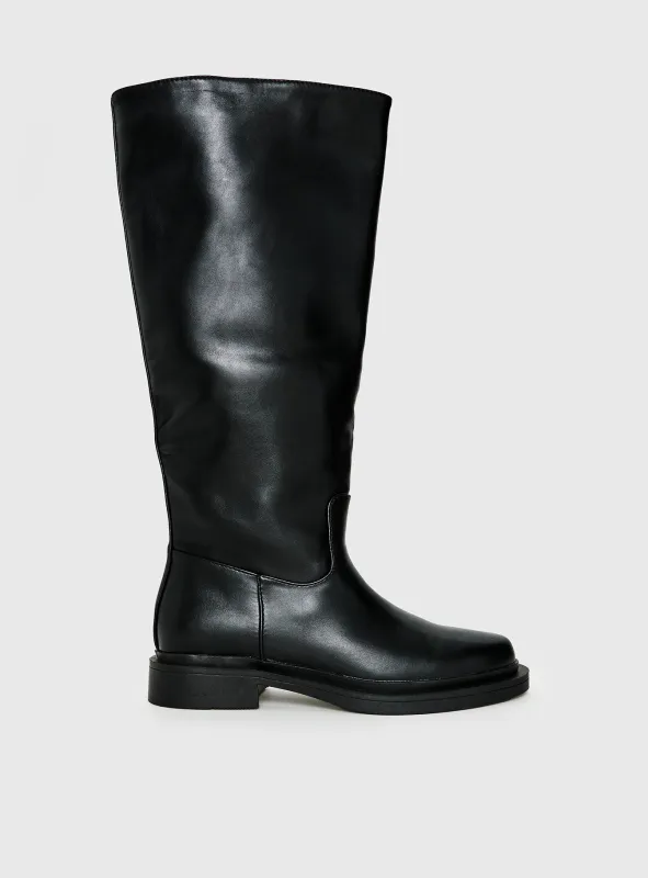 Lishaa Knee High Boots Black made by Princess Polly