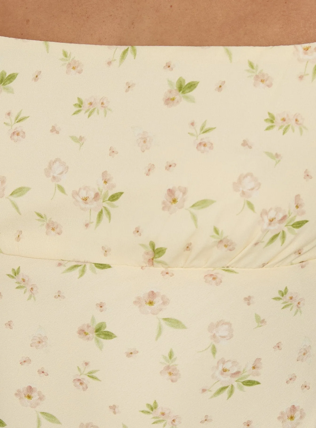 Alliza Square Neck Maxi Dress Yellow Floral sold by Princess Polly product image thumbnail 5