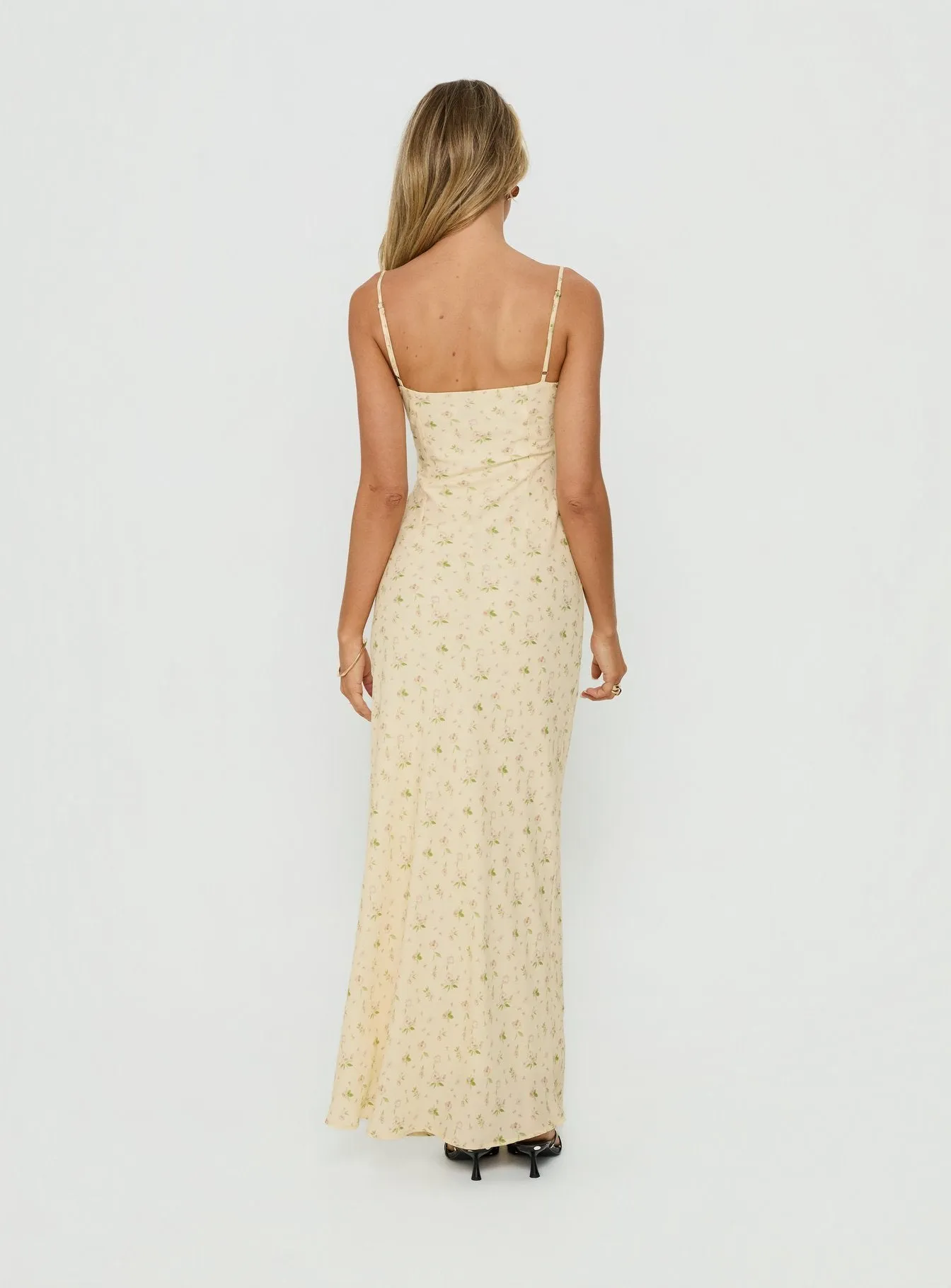 Alliza Square Neck Maxi Dress Yellow Floral sold by Princess Polly product image thumbnail 4