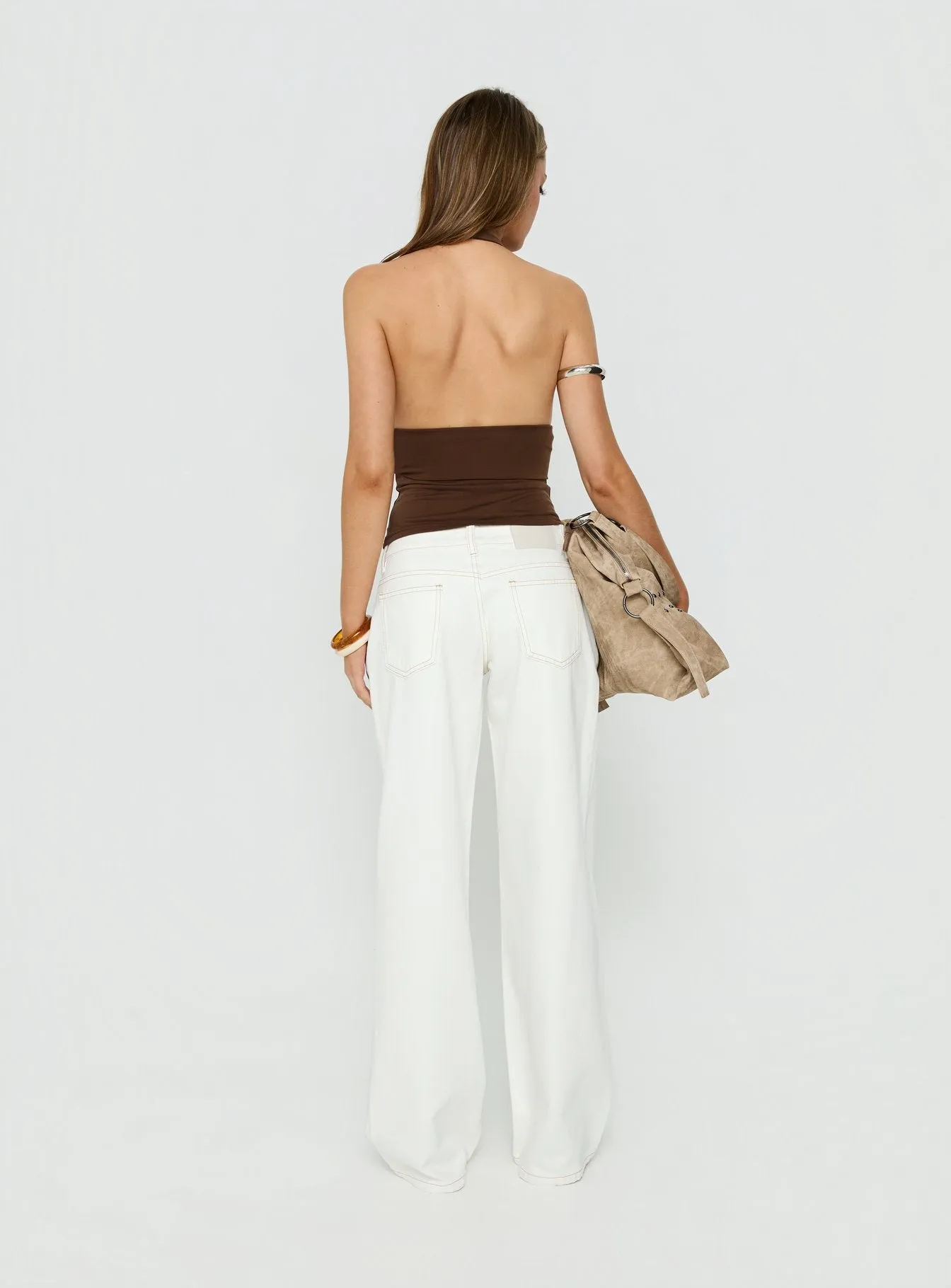Tidal Wave Low Rise Straight Leg Jeans Cream sold by Princess Polly product image thumbnail 5