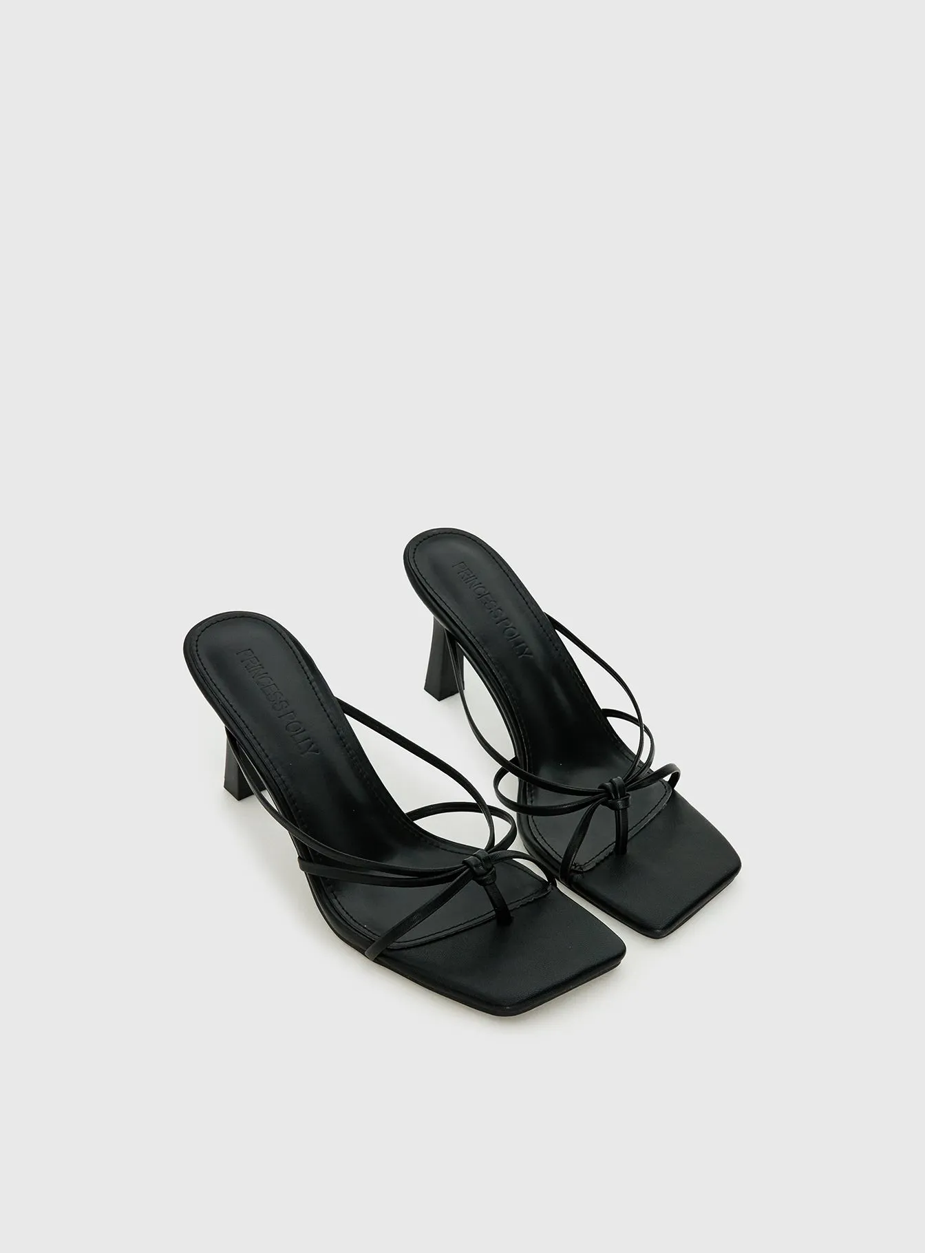 Evena Strappy Heels Black sold by Princess Polly
