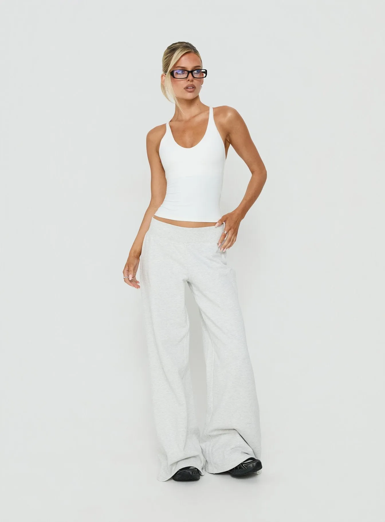 Pace Active Cross Back Tank Top White sold by Princess Polly product image thumbnail 3