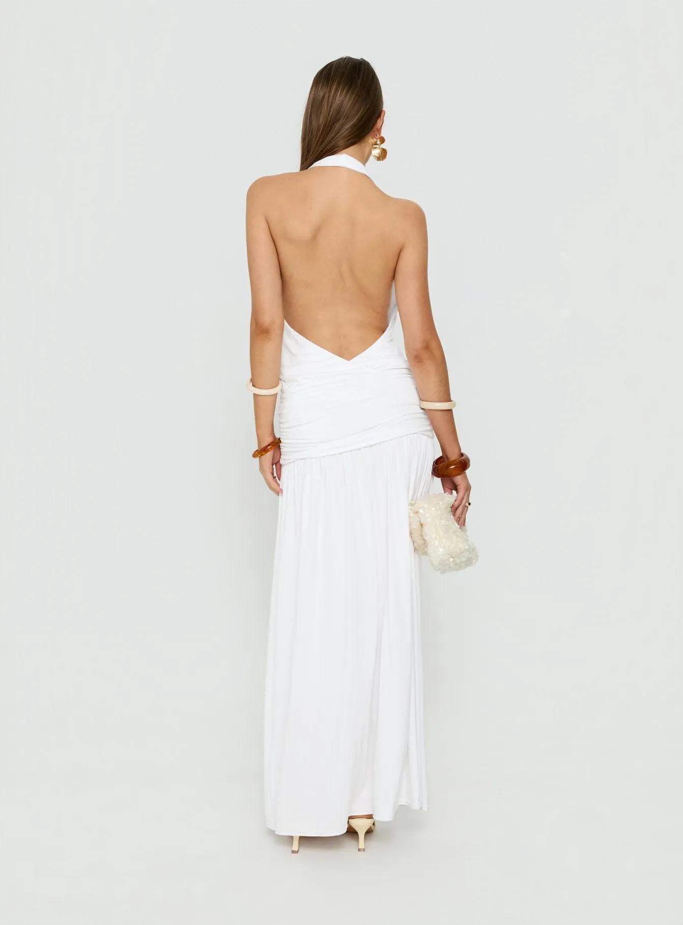 Casanova Halter Wrap Maxi Dress White sold by Princess Polly product image thumbnail 5
