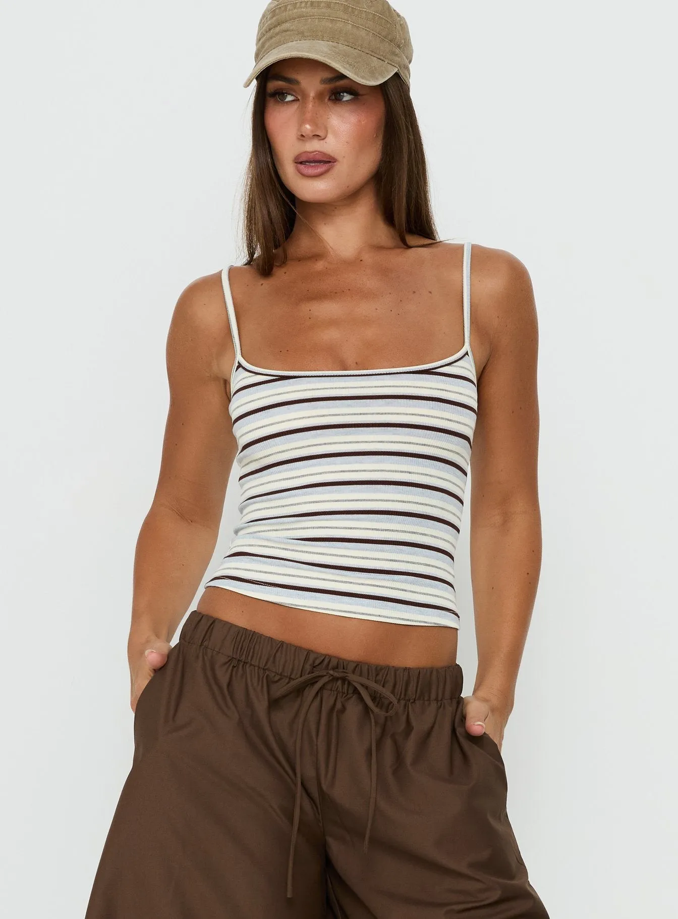 Elzie Knit Cami Tank Multi Stripe sold by Princess Polly product image thumbnail 2