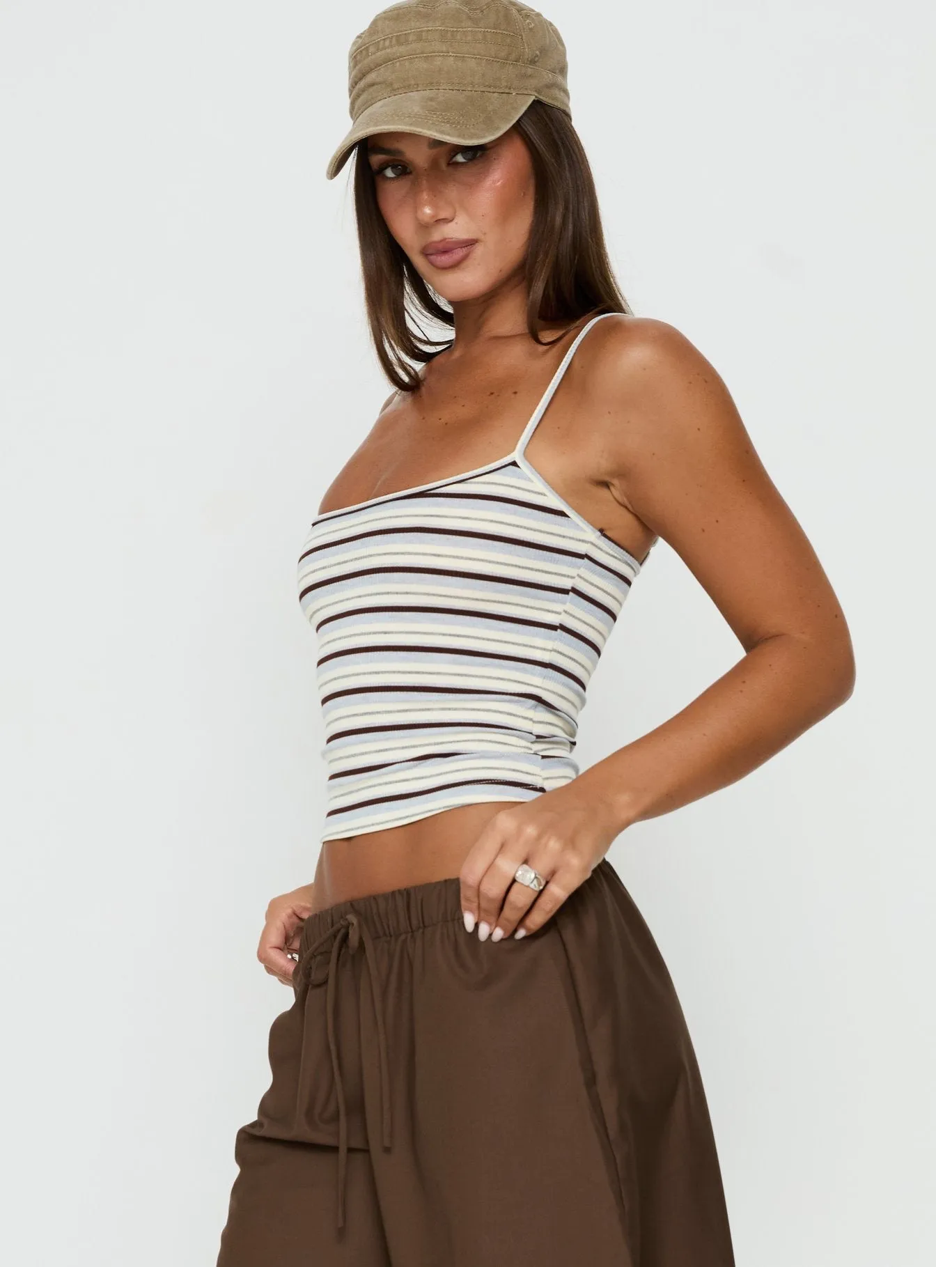 Elzie Knit Cami Tank Multi Stripe sold by Princess Polly product image thumbnail 4
