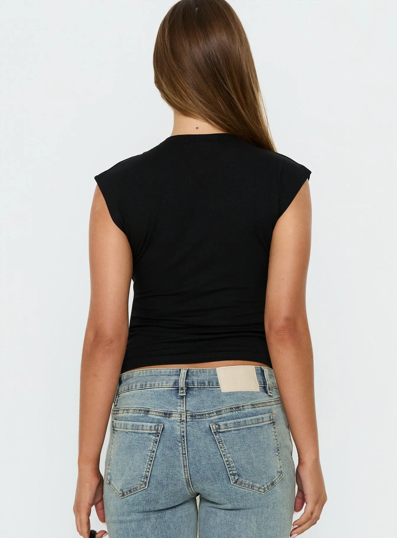 Delectable Tie Detail Short Sleeve Top Black sold by Princess Polly product image thumbnail 5