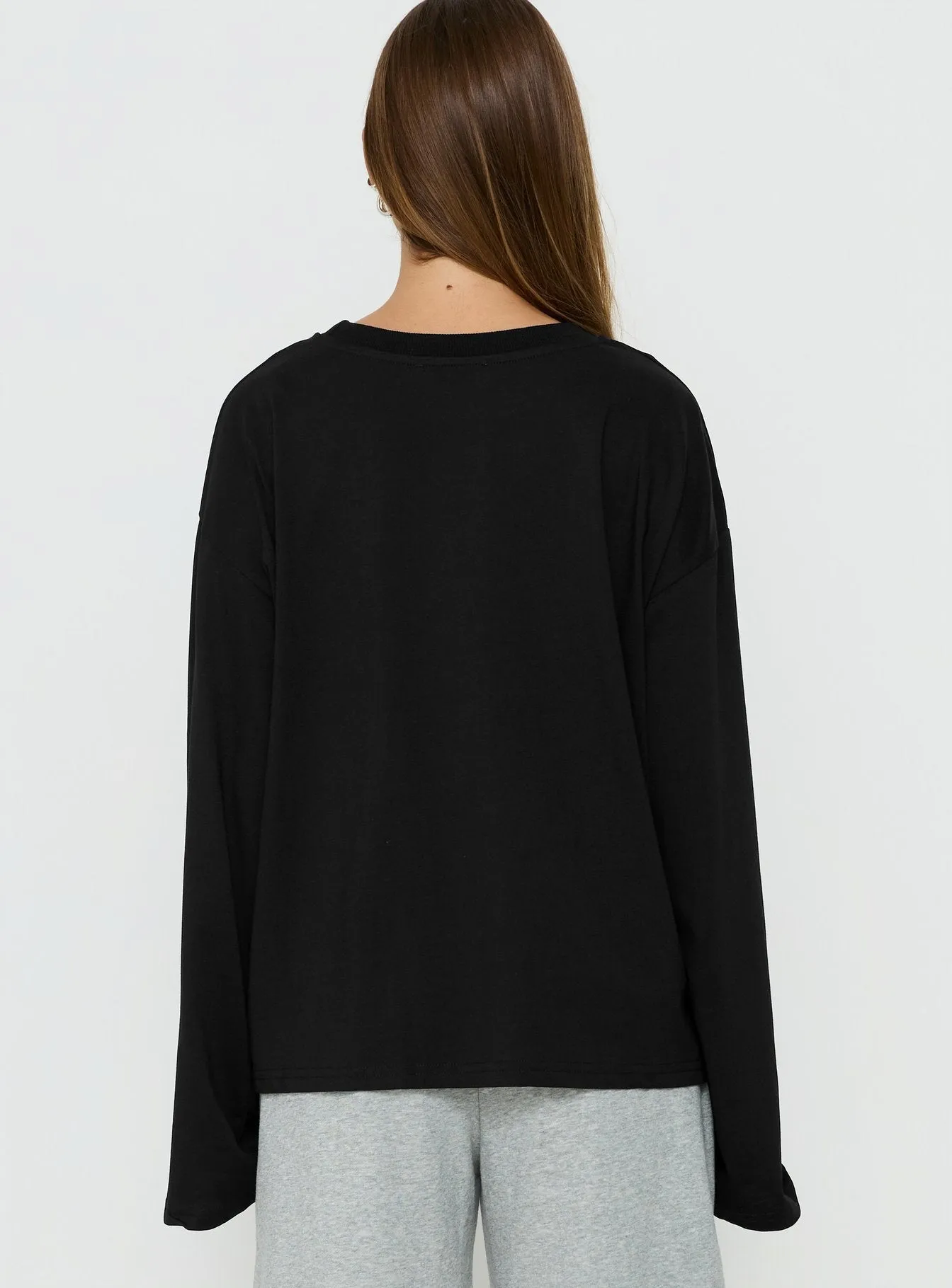 Settle Down Long Sleeve Top Black sold by Princess Polly product image thumbnail 5