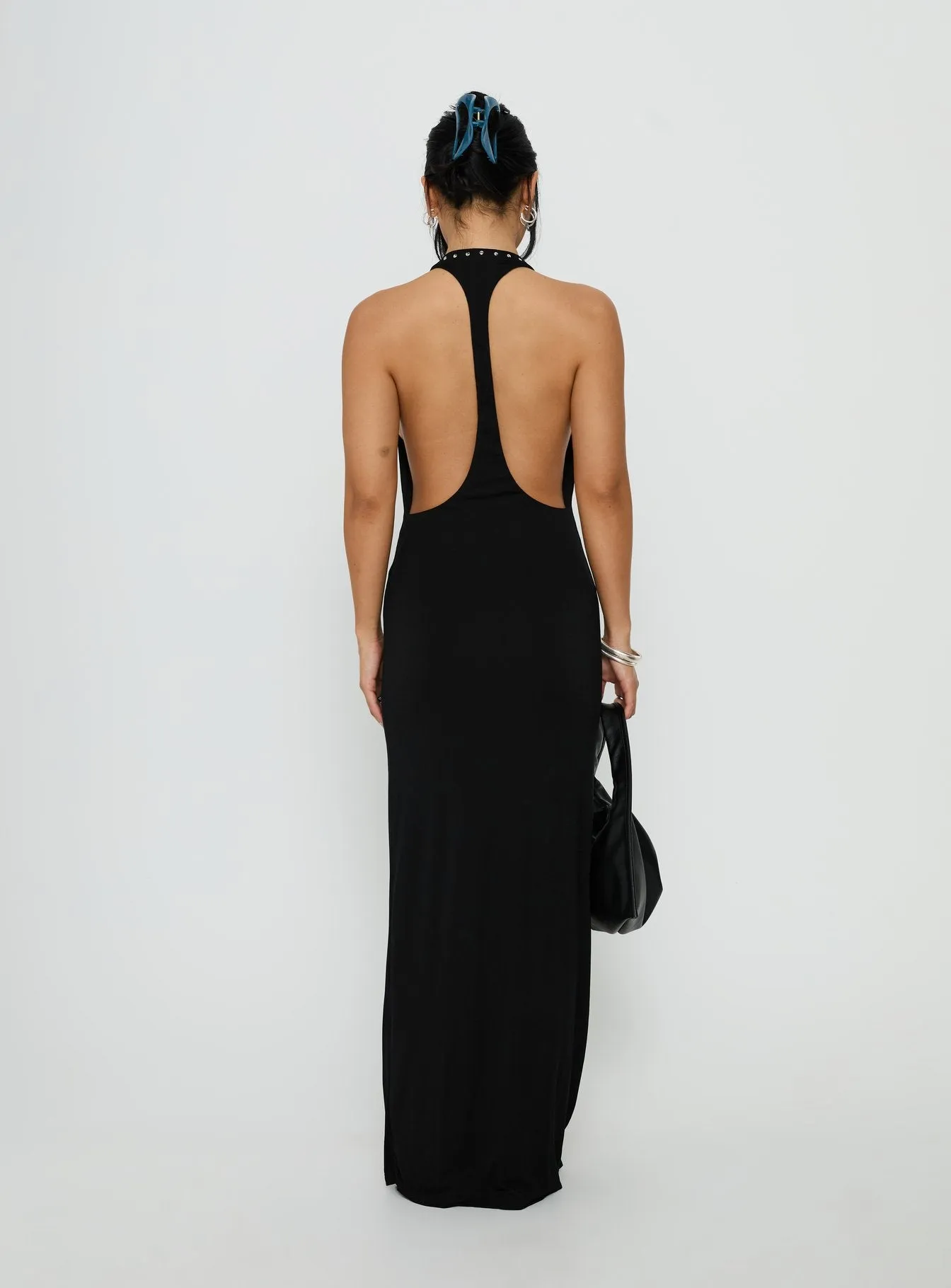 Ascenza Studded Racerback Maxi Dress Black sold by Princess Polly product image thumbnail 5