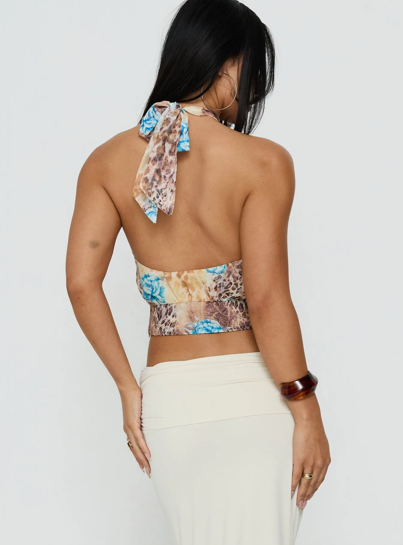 Kamella Keyhole Halter Top Multi sold by Princess Polly product image thumbnail 4