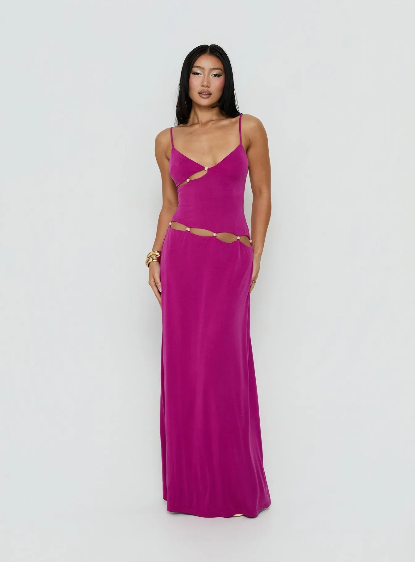 Allspice Beaded Maxi Dress Plum sold by Princess Polly product image thumbnail 2