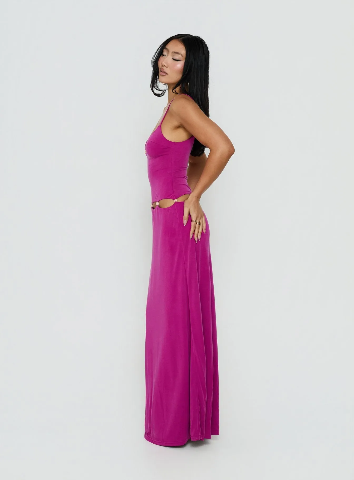 Allspice Beaded Maxi Dress Plum sold by Princess Polly product image thumbnail 3
