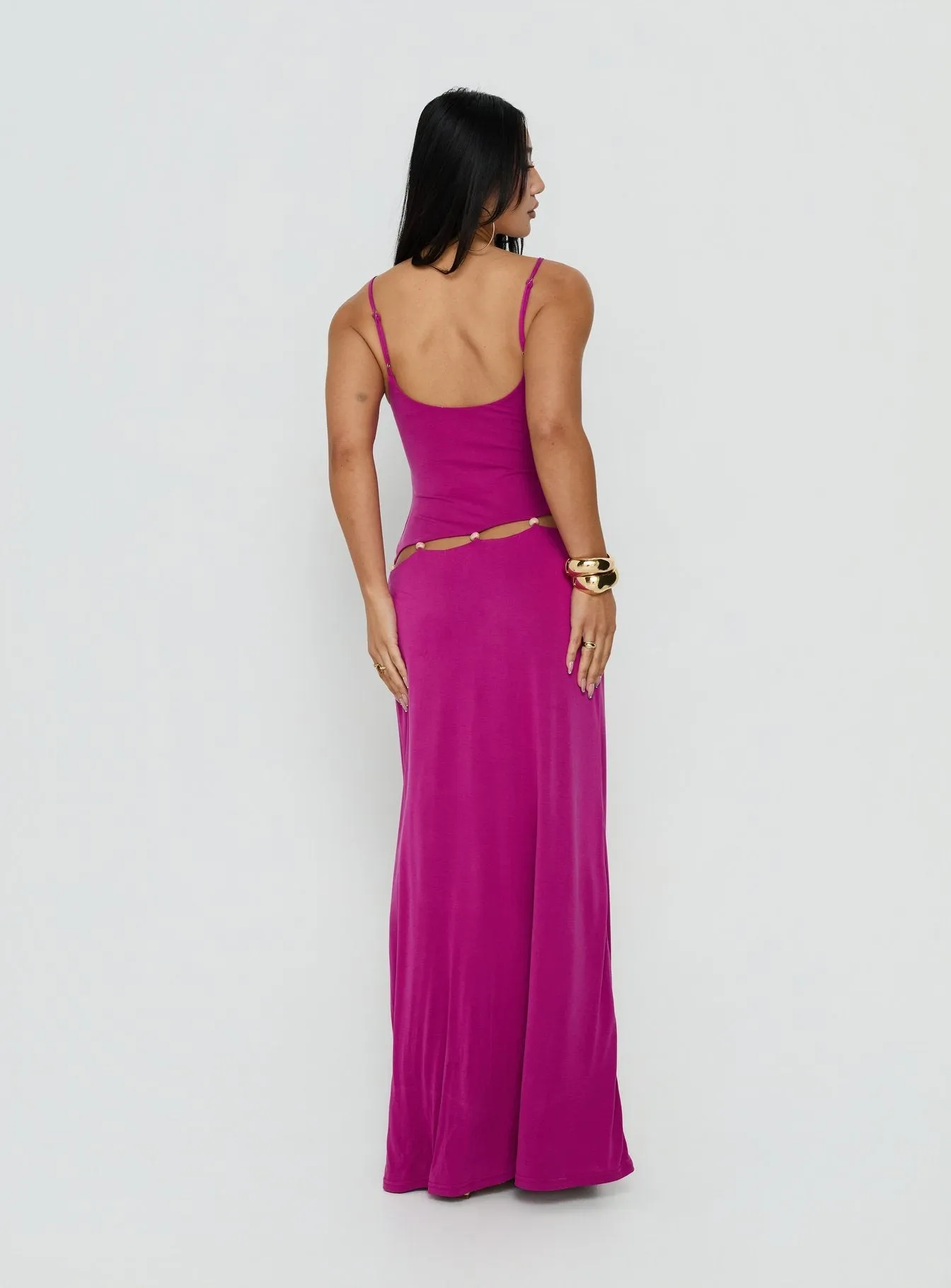 Allspice Beaded Maxi Dress Plum sold by Princess Polly product image thumbnail 4