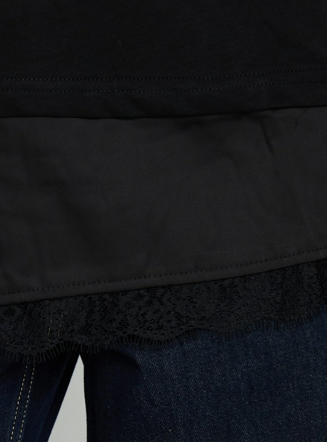 Dalarie Layered Lace Oversized Tee Black sold by Princess Polly product image thumbnail 5