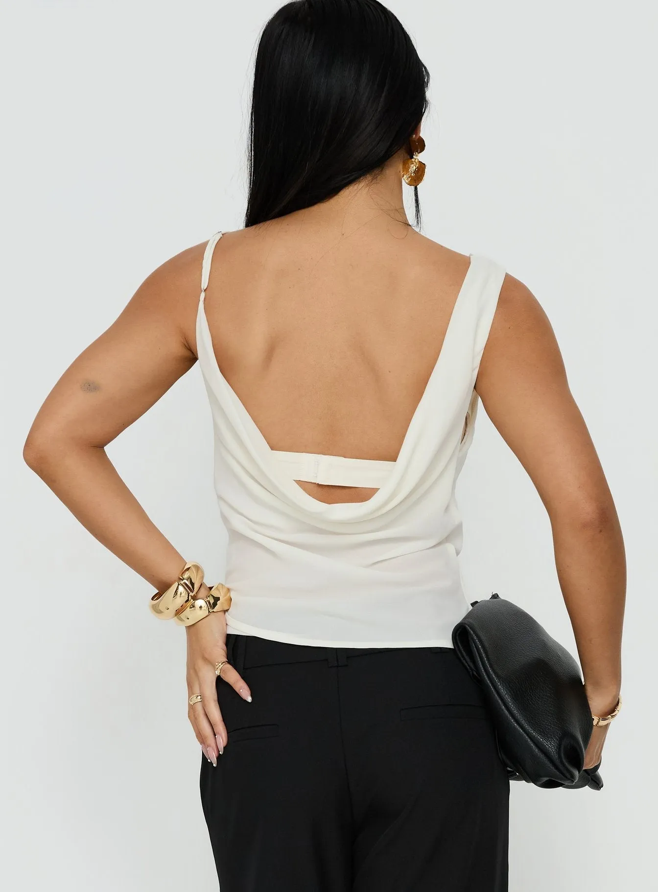 Winding Roads Layered Asymmetrical Top Cream sold by Princess Polly product image thumbnail 5