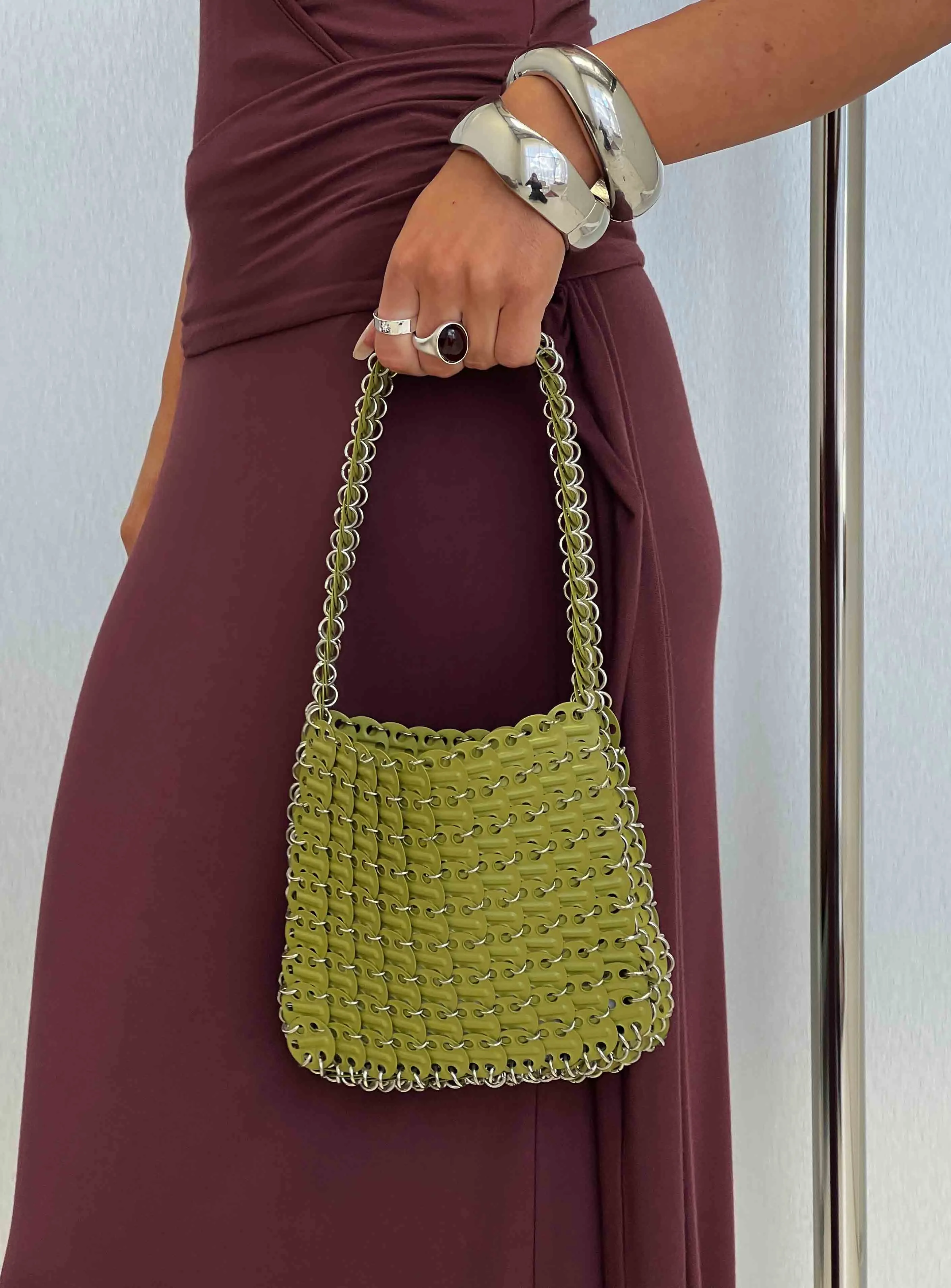 Hollywood Boulevard Shoulder Bag Green sold by Princess Polly