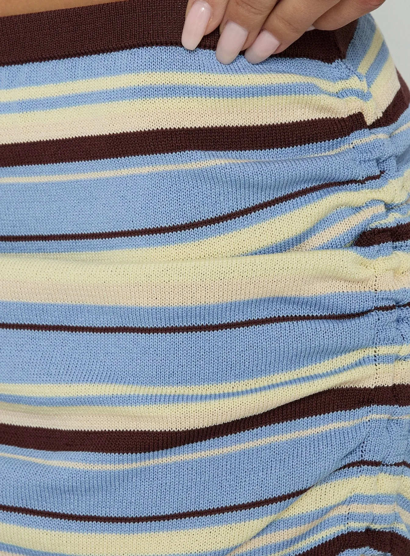 Osamie Knit Drawstring Maxi Skirt Multi Stripe sold by Princess Polly product image thumbnail 5