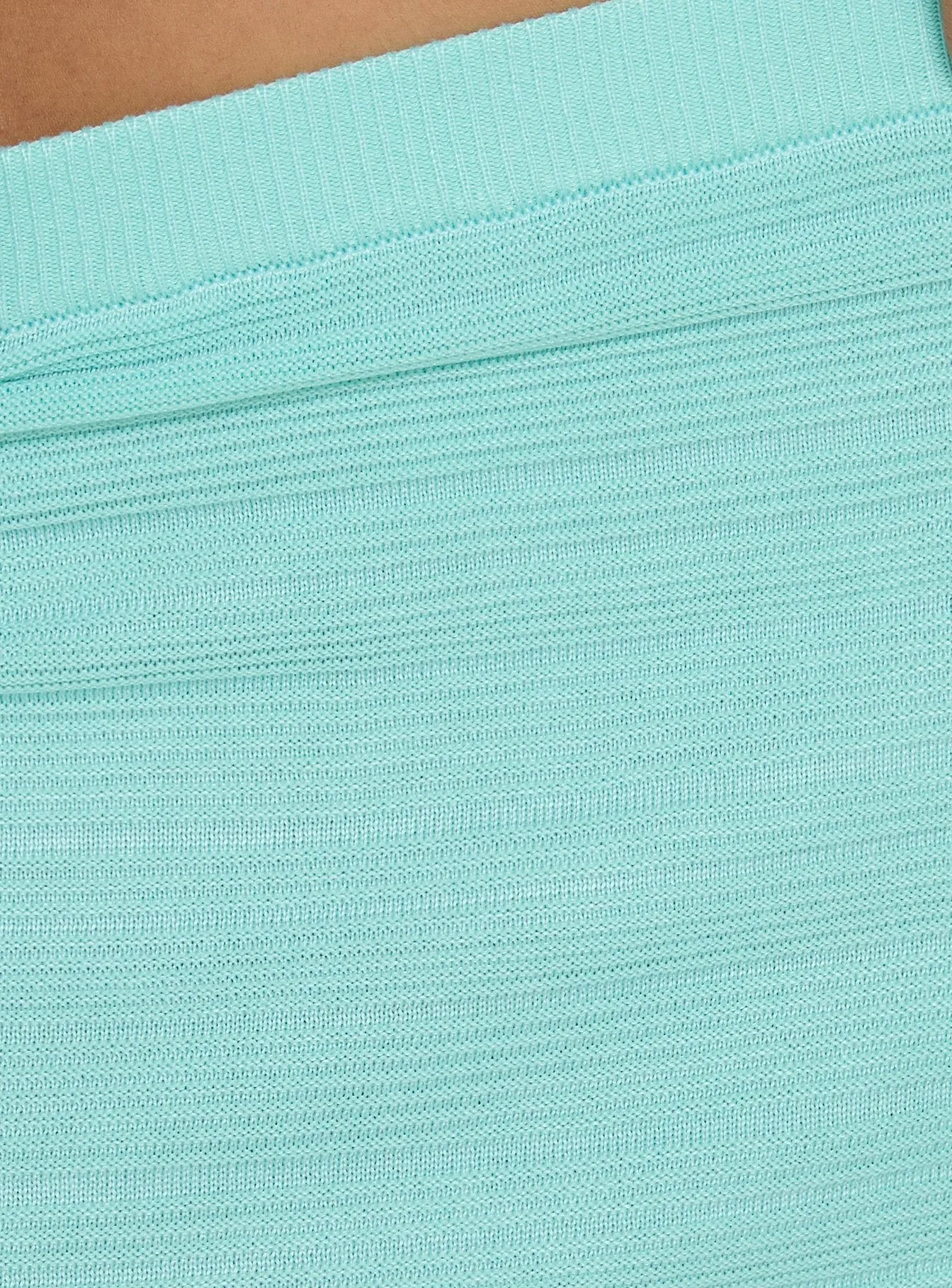 Qwin Knit Mini Skirt Aqua sold by Princess Polly product image thumbnail 5