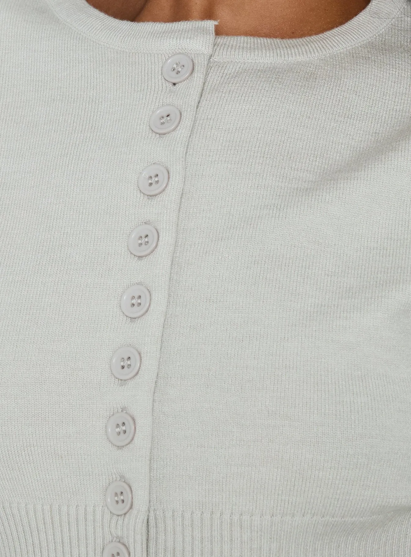 Emerina Cinched Button Down Cardigan Grey sold by Princess Polly product image thumbnail 5