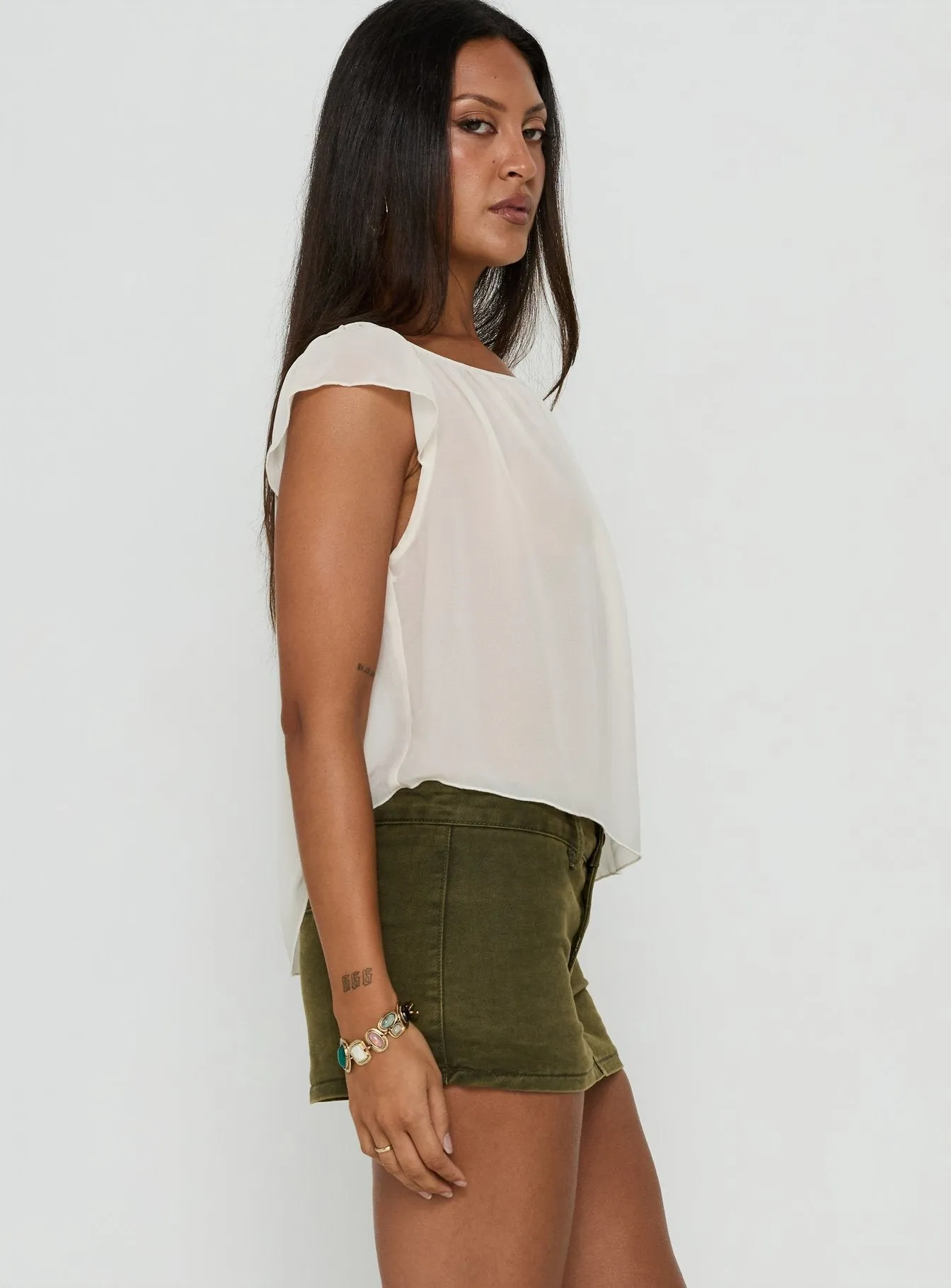 Rhode Mini Skort Khaki sold by Princess Polly product image thumbnail 4