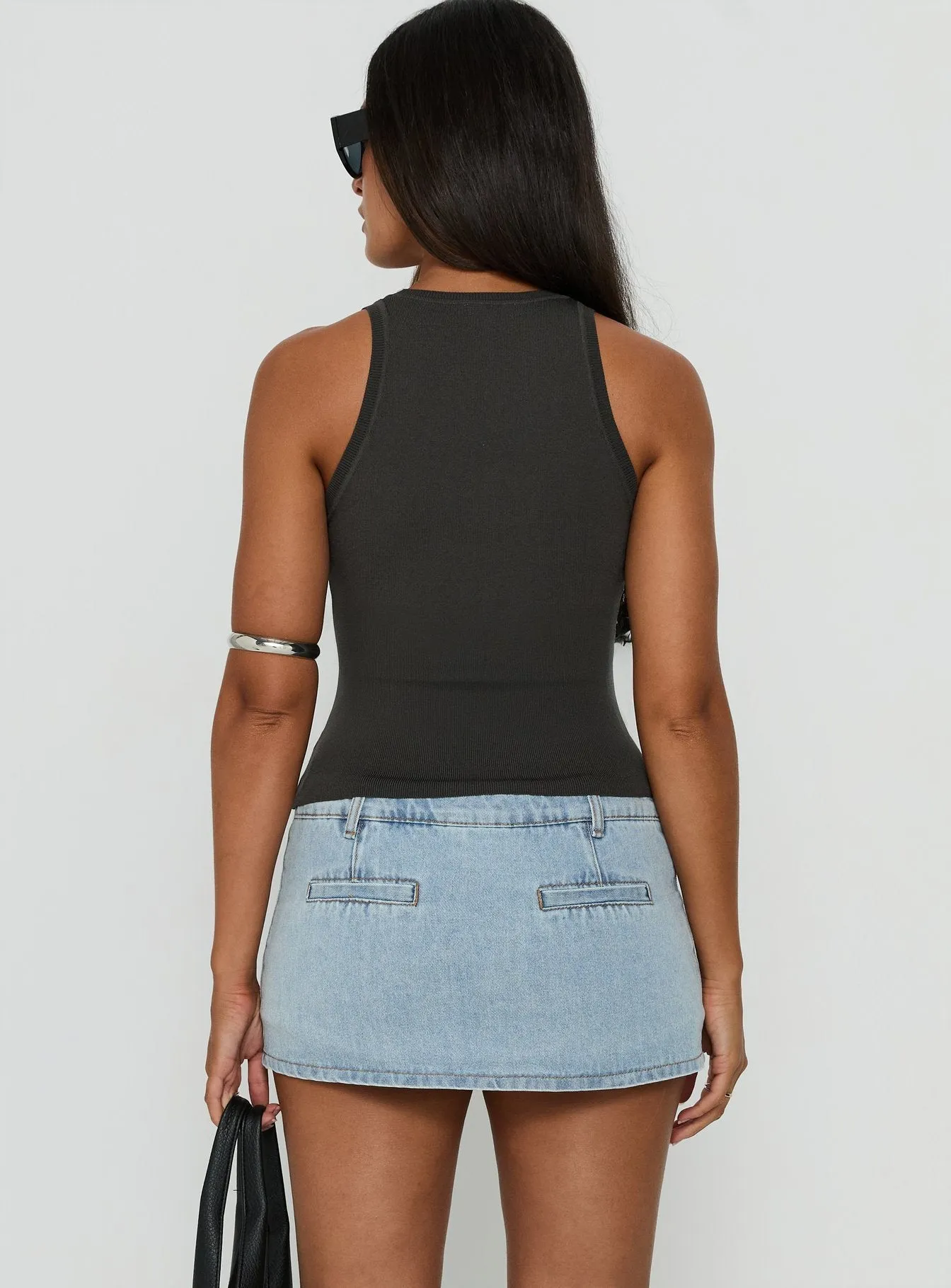 Rhode Denim Mini Skort Light Vintage Blue sold by Princess Polly product image thumbnail 5