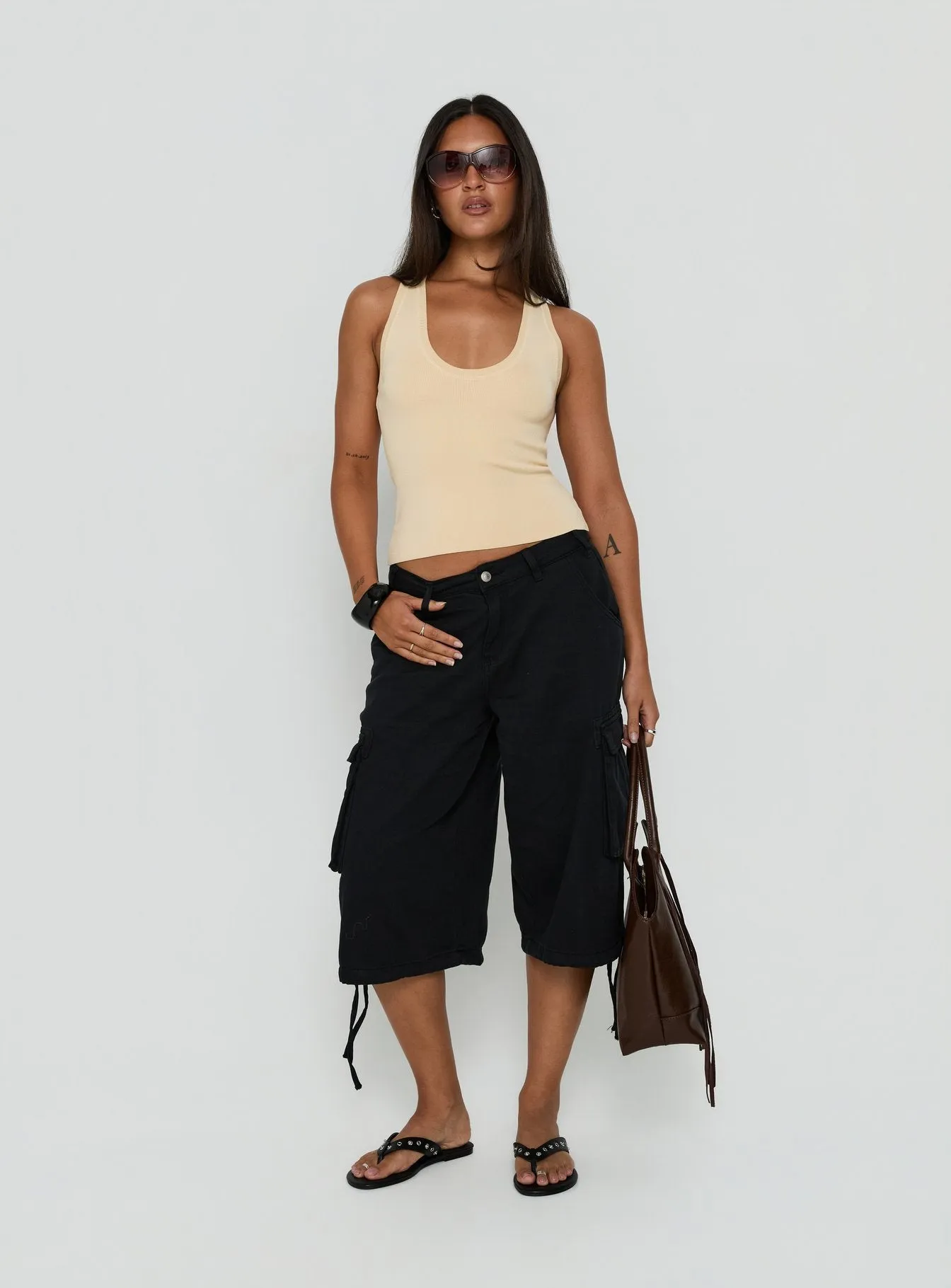 Solanah Knit Tank Top Lemon sold by Princess Polly product image thumbnail 3