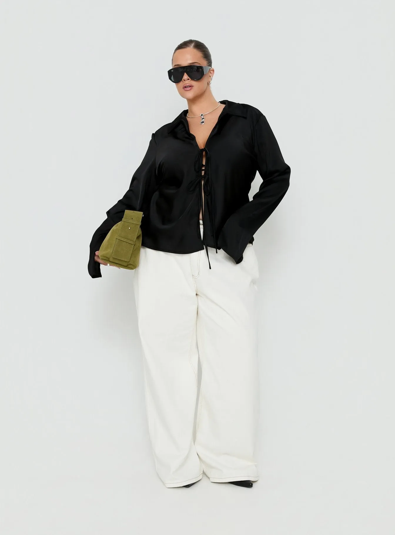 Way Life Goes Long Sleeve Top Black Curve sold by Princess Polly product image thumbnail 3
