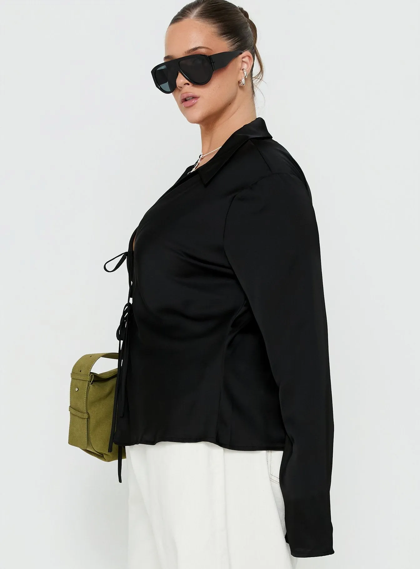 Way Life Goes Long Sleeve Top Black Curve sold by Princess Polly product image thumbnail 4