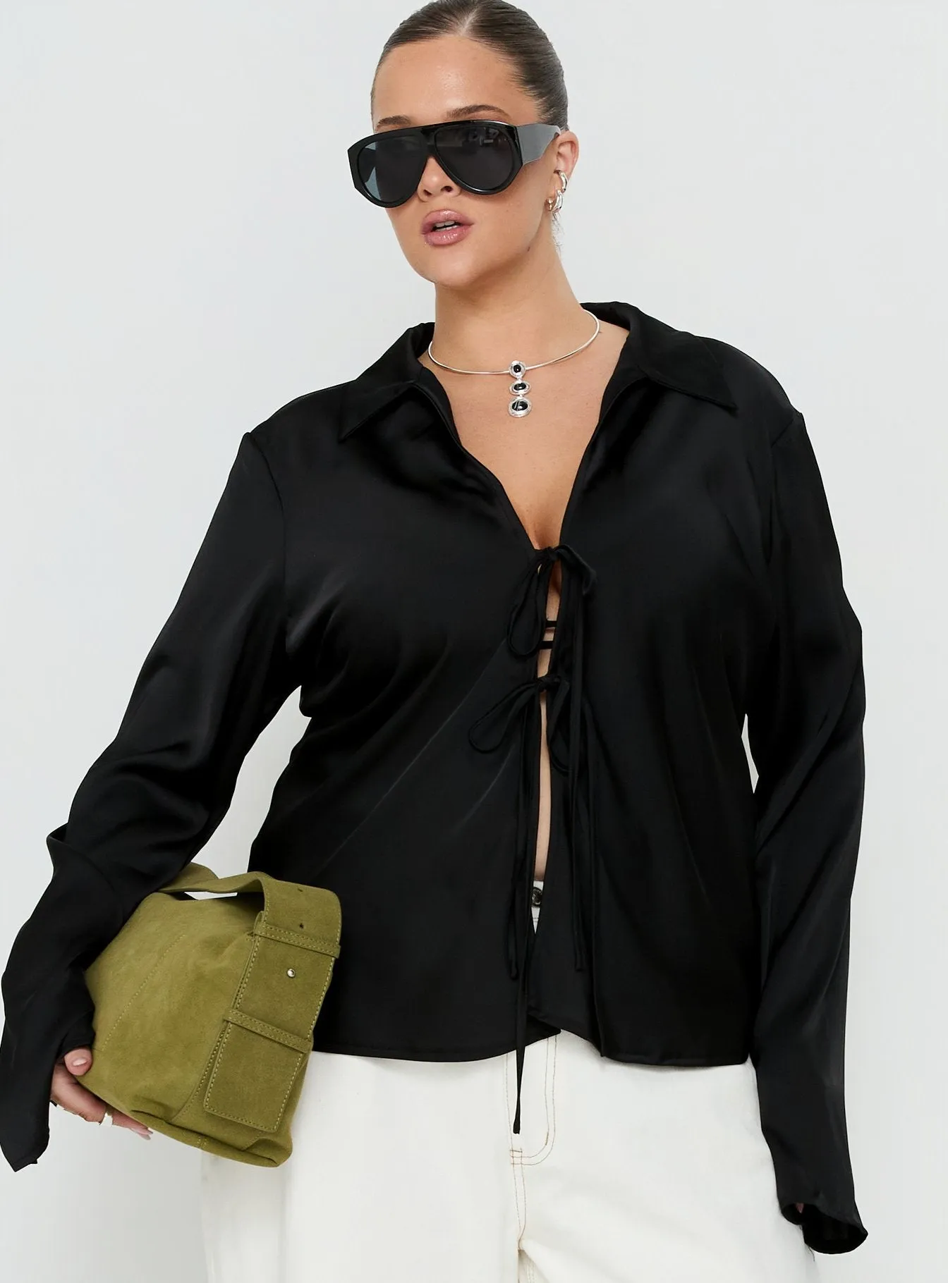Way Life Goes Long Sleeve Top Black Curve sold by Princess Polly product image thumbnail 2