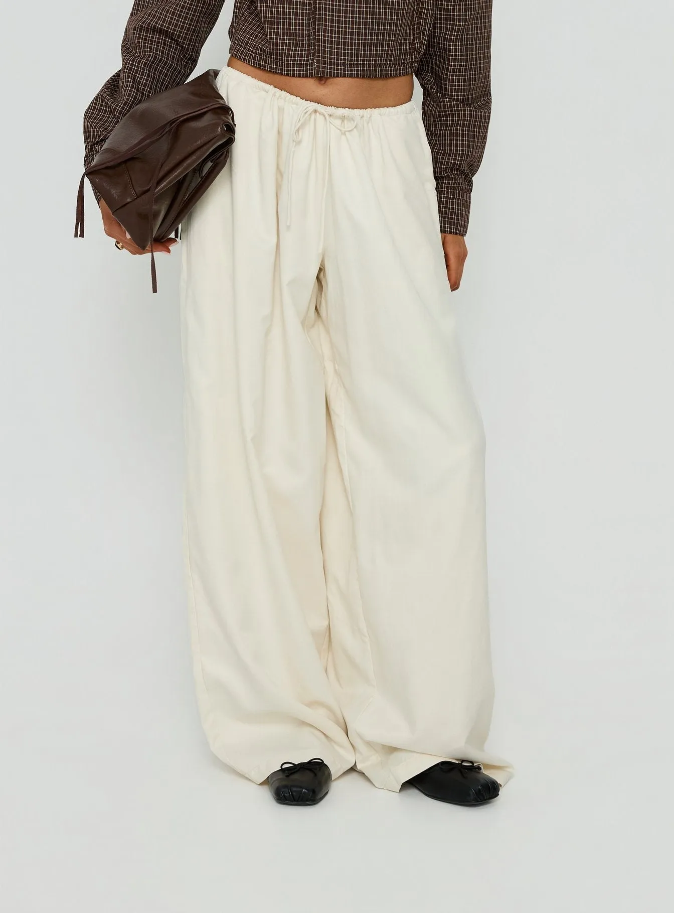 Bungala Oversized Relaxed Pants Ivory sold by Princess Polly product image thumbnail 2