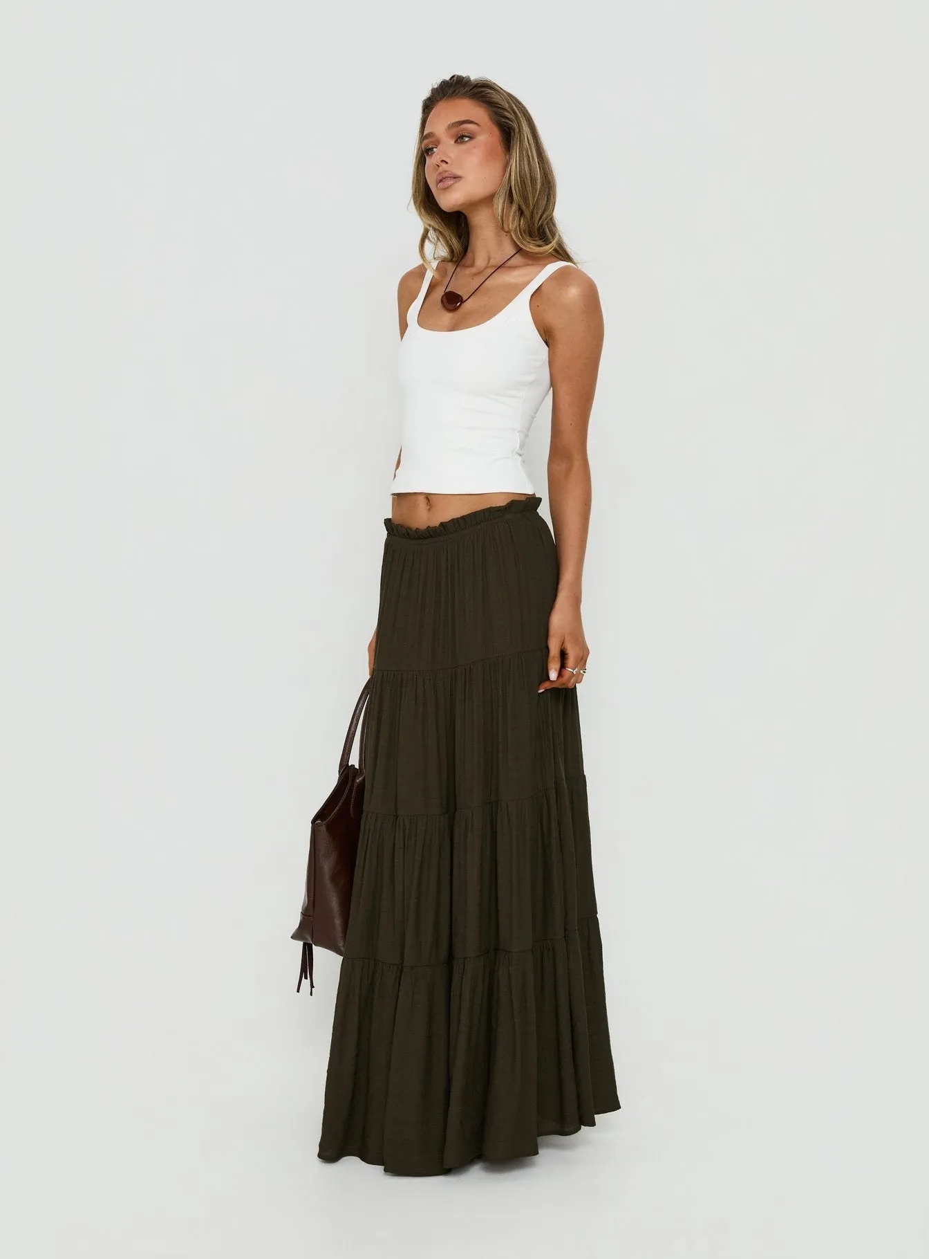 Mya Maxi Skirt Chocolate sold by Princess Polly product image thumbnail 3