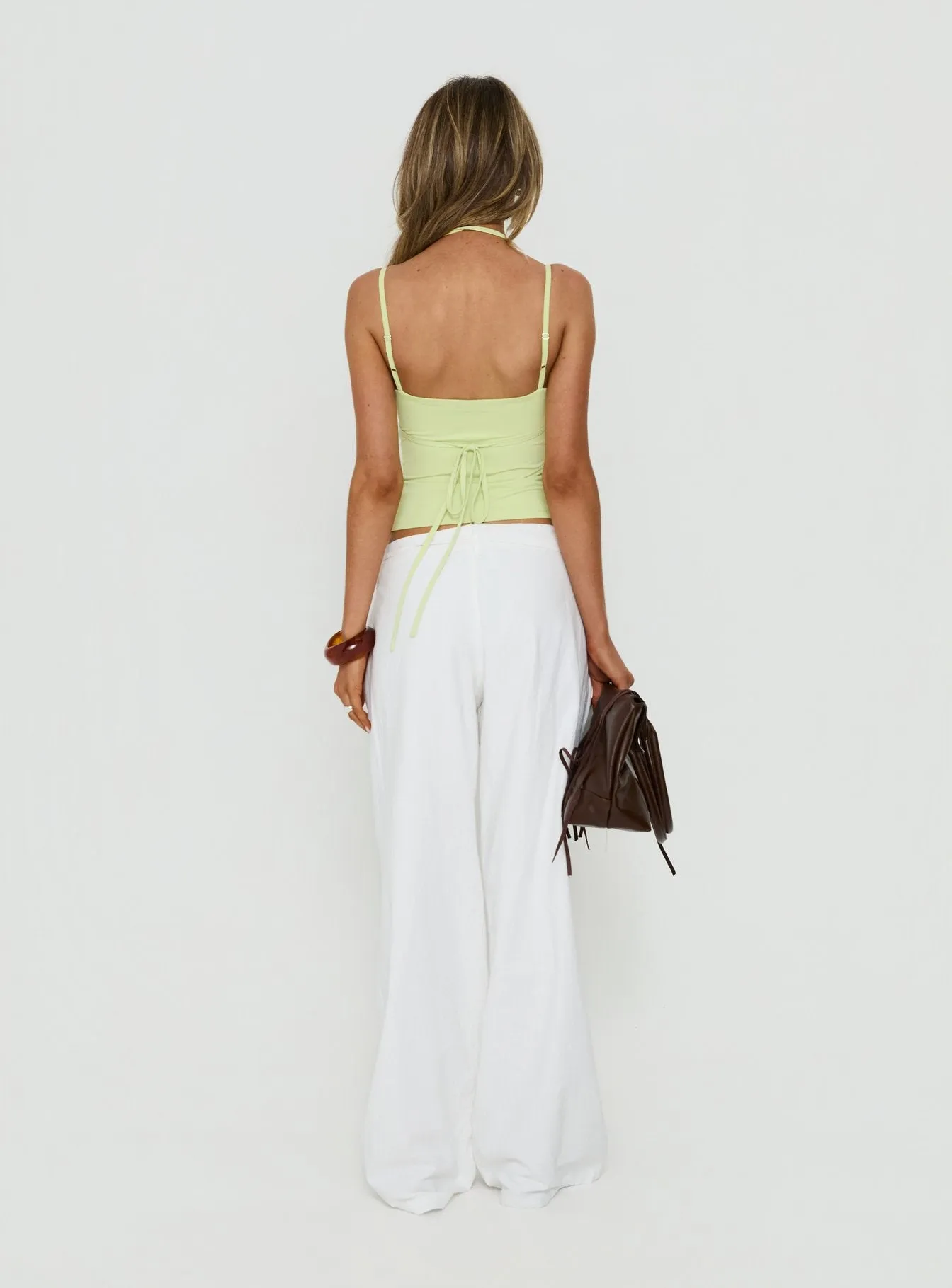 Mylana Straight Leg Tie Pants White sold by Princess Polly product image thumbnail 5