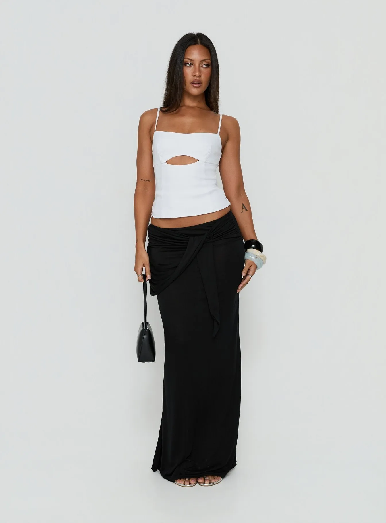 Samelia Wrap Maxi Skirt Black sold by Princess Polly product image thumbnail 3