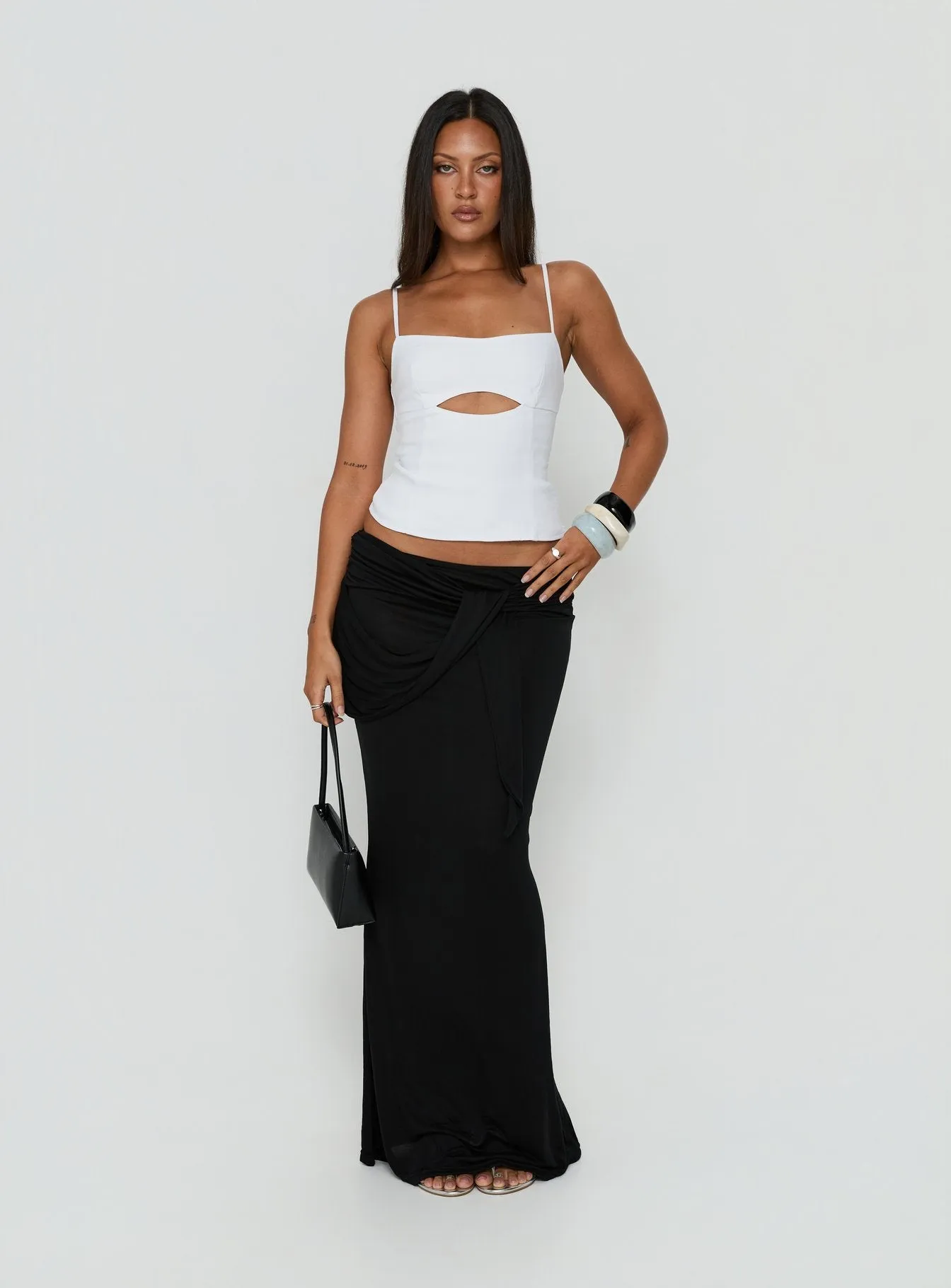 Samelia Wrap Maxi Skirt Black sold by Princess Polly product image thumbnail 2