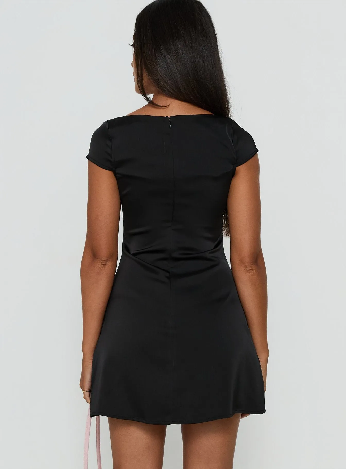 Nobodys Girl Scoop Neck Mini Dress Black sold by Princess Polly product image thumbnail 4