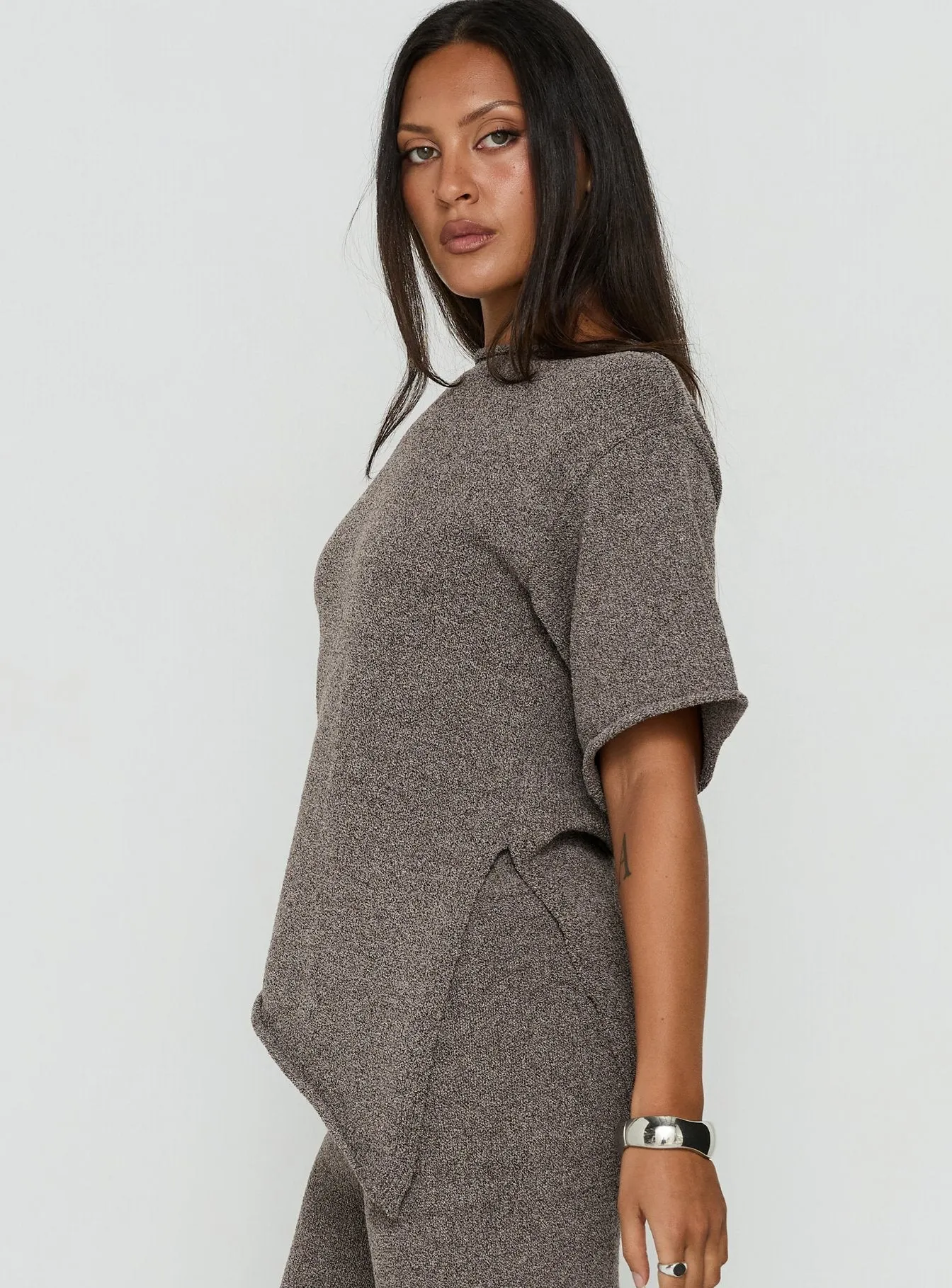 Amelise Knit Poncho Mocha sold by Princess Polly product image thumbnail 4