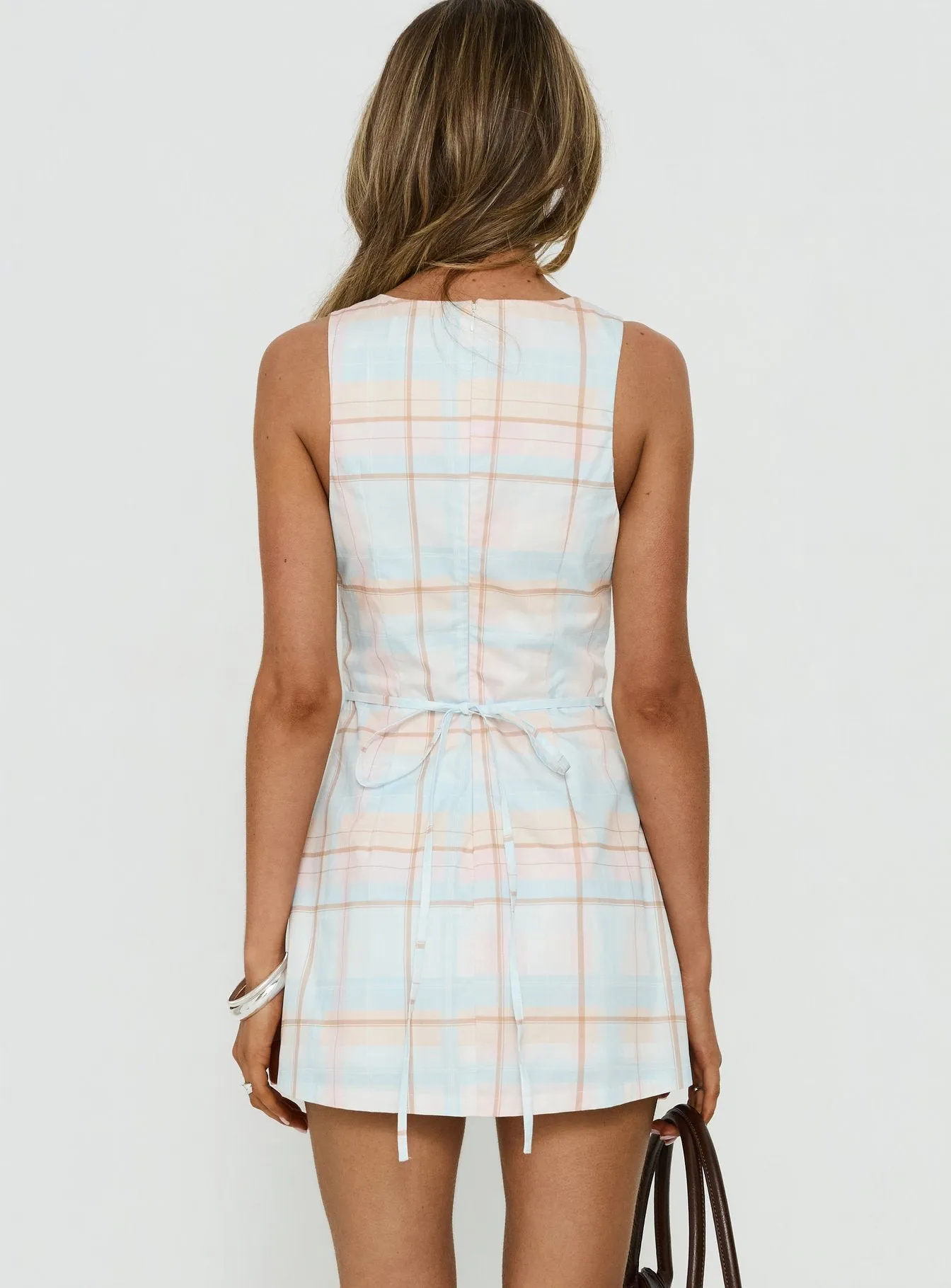 Yumiko Romper Blue Check sold by Princess Polly product image thumbnail 5