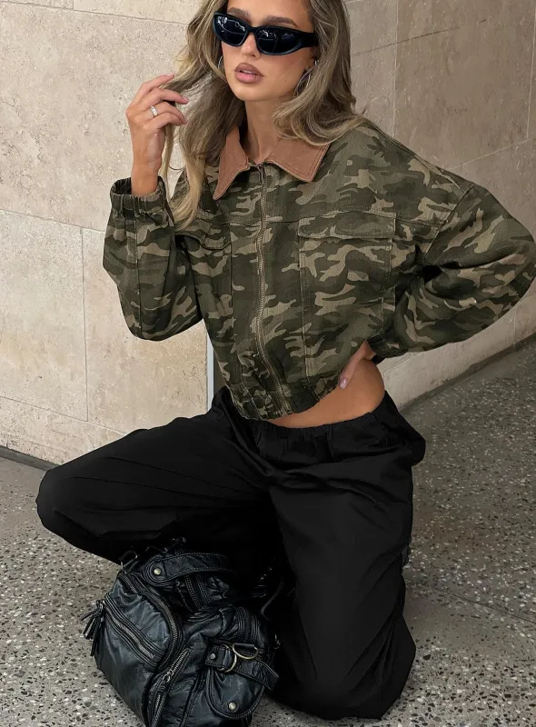 Ramix Oversized Bomber Jacket Camo made by Princess Polly