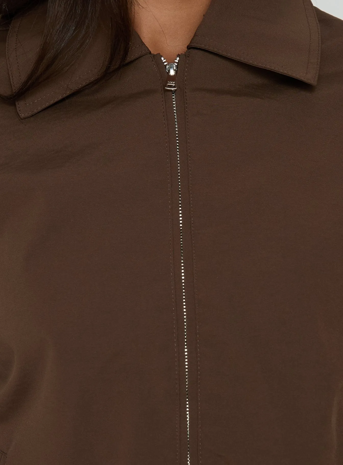 Scorpia Canvas Bomber Jacket Dark Brown sold by Princess Polly product image thumbnail 5