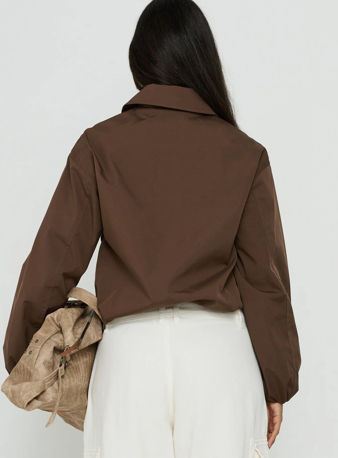 Scorpia Canvas Bomber Jacket Dark Brown sold by Princess Polly product image thumbnail 4
