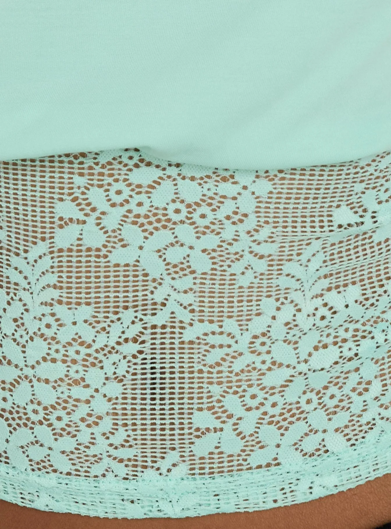 Marienna One Shoulder Lace Top Turquoise sold by Princess Polly product image thumbnail 5