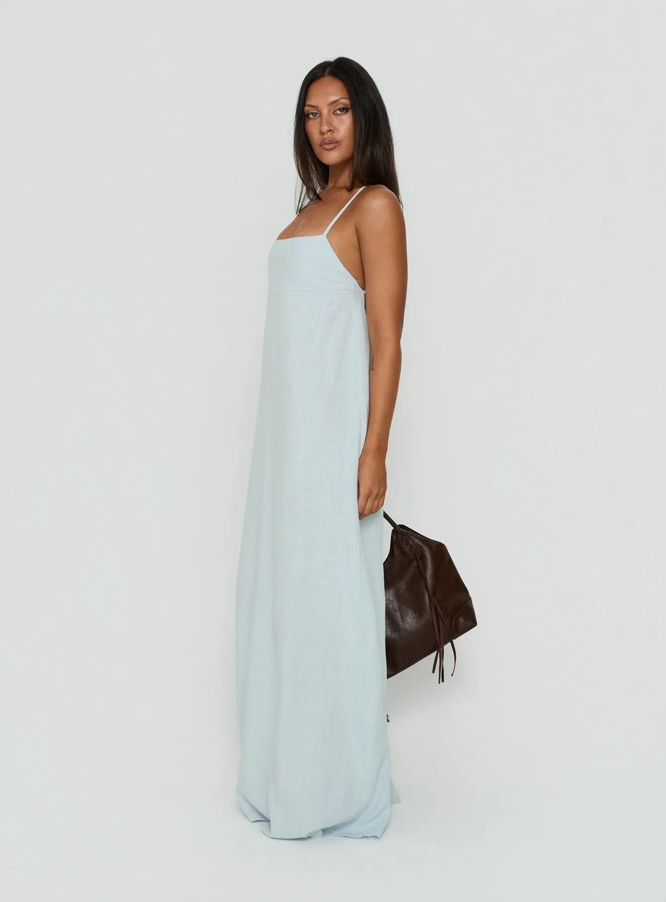Solie Tie Back Maxi Dress Ice Blue sold by Princess Polly product image thumbnail 3