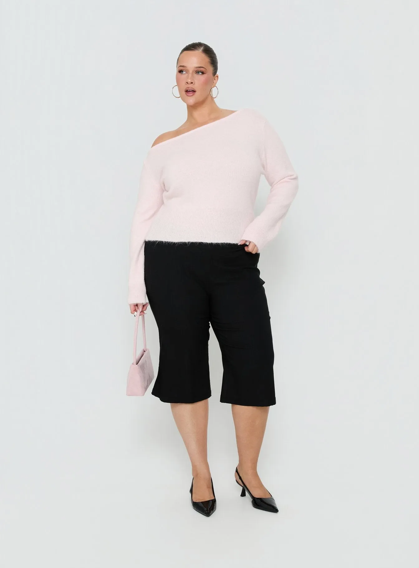 Selbey Fluffy Cinched Waist Off Shoulder Top Pink Curve sold by Princess Polly product image thumbnail 3
