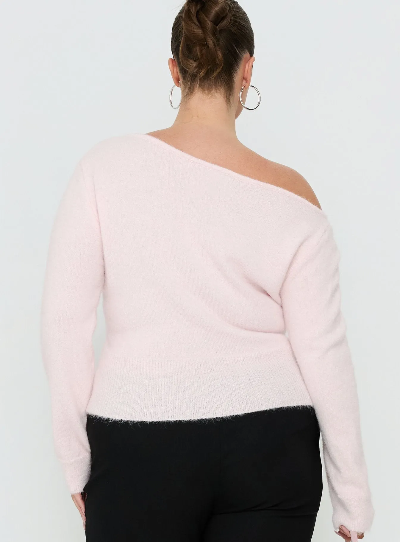 Selbey Fluffy Cinched Waist Off Shoulder Top Pink Curve sold by Princess Polly product image thumbnail 5