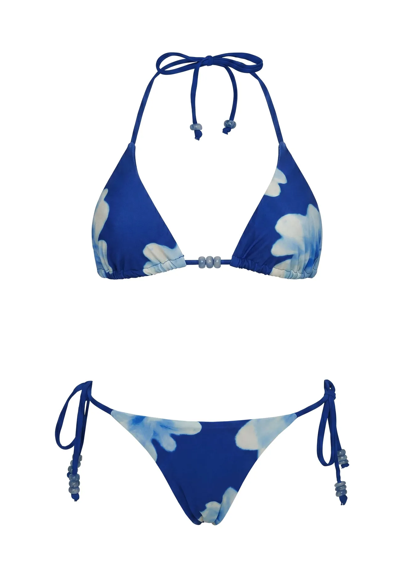 Jenner Triangle Bikini Top Blue Statement Floral sold by Princess Polly product image thumbnail 5