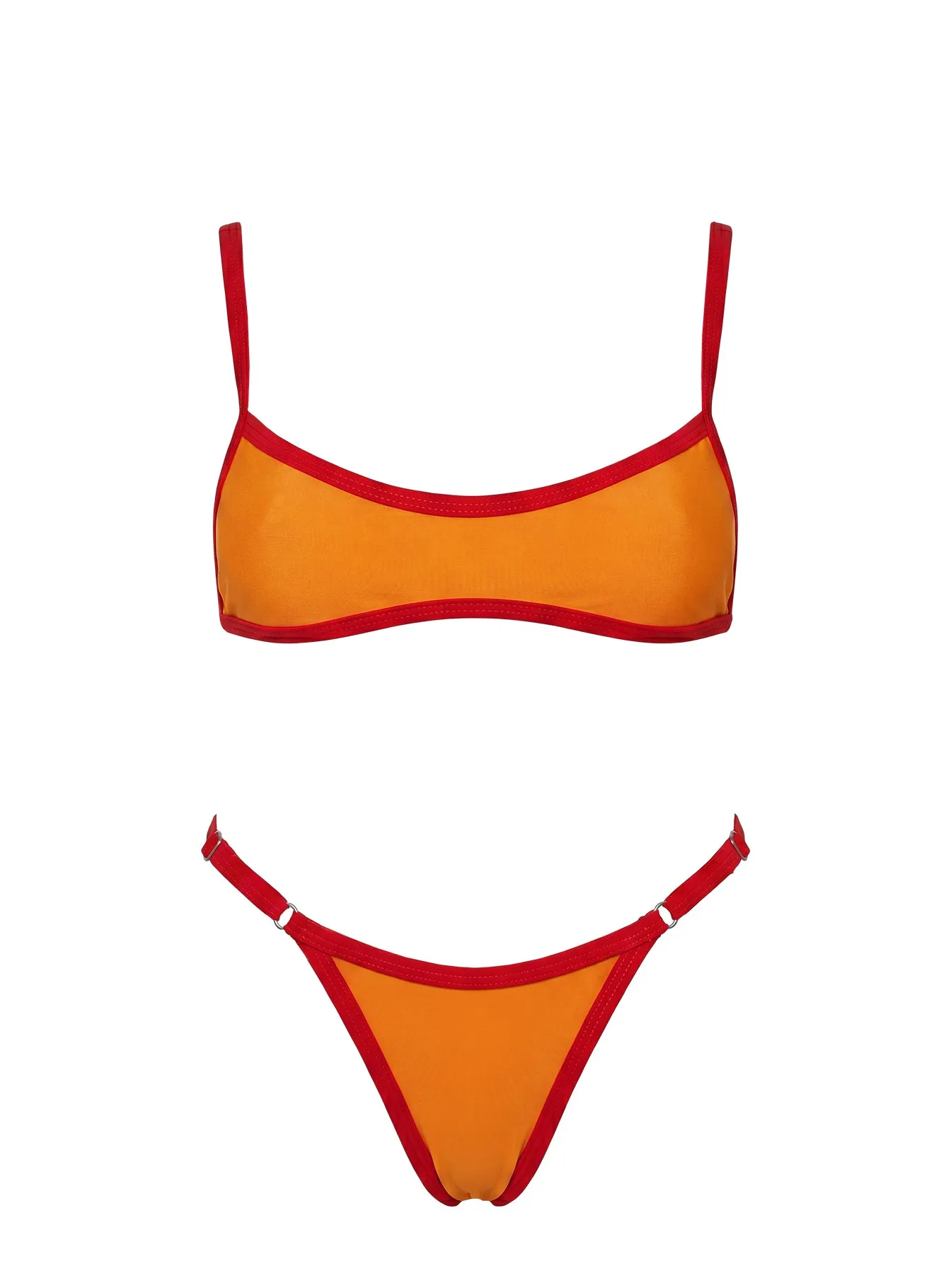 Jacopa Scoop Contrast Bikini Top Orange / Red sold by Princess Polly product image thumbnail 5