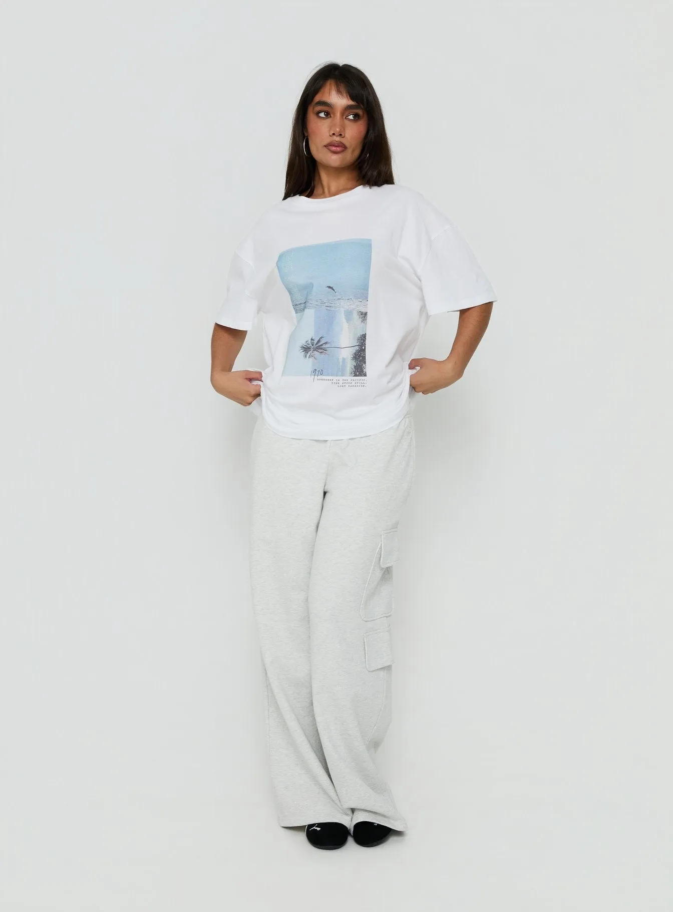 From Elsewhere Oversized Graphic Tee White sold by Princess Polly product image thumbnail 3